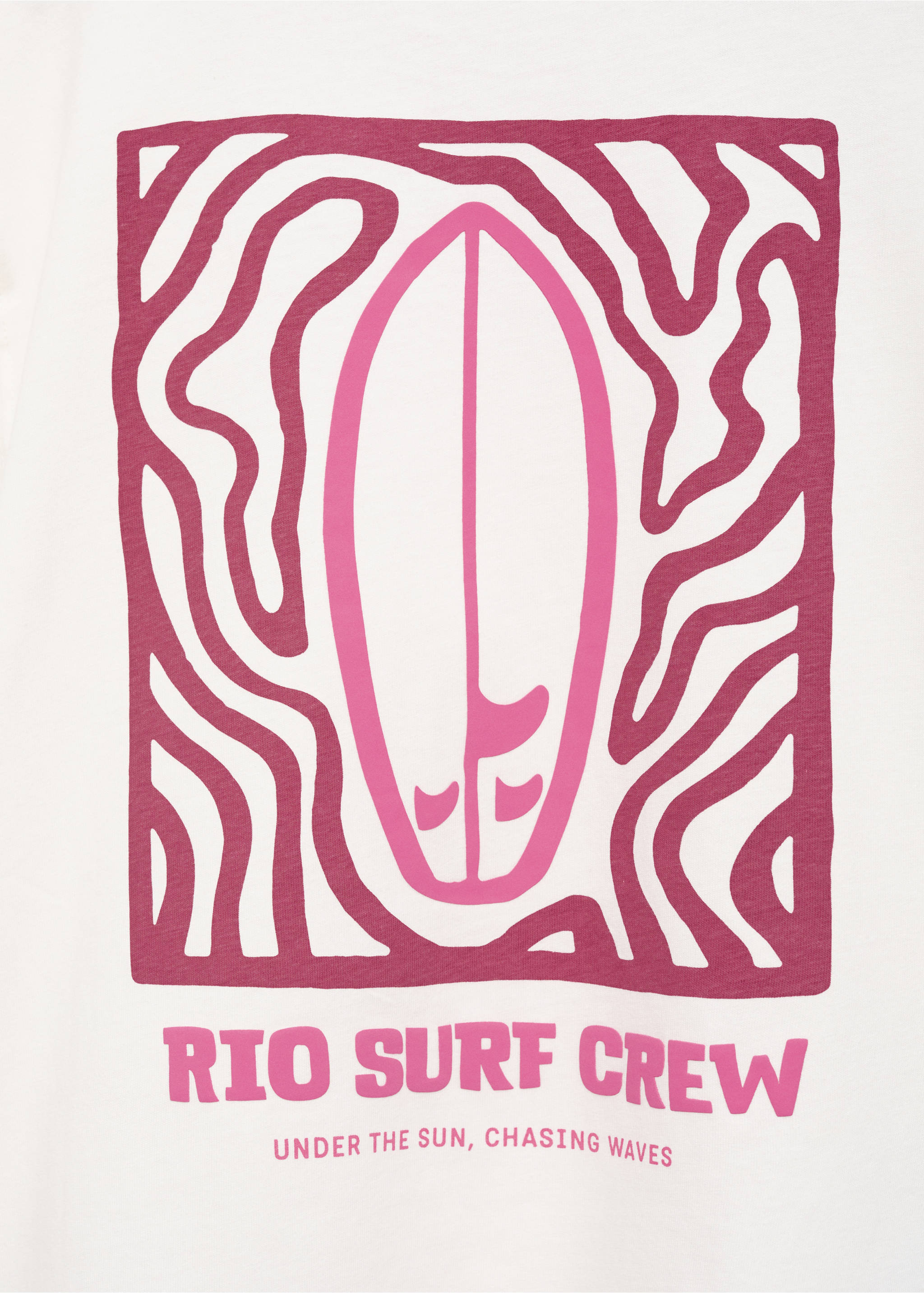 T-shirt imprimé surf - Détail de l'article 0, Blanc cassé. Ref: 17051199-00.