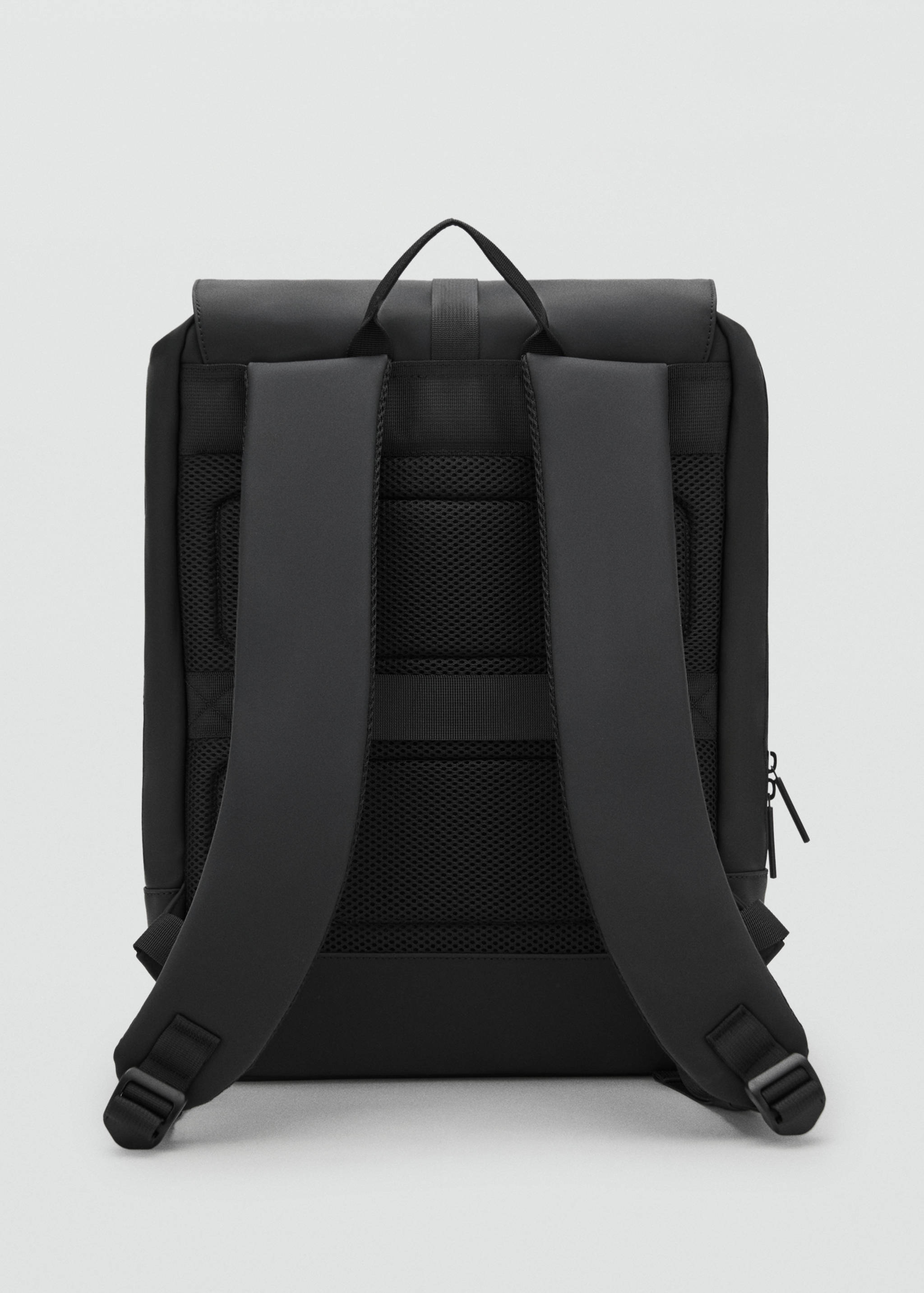 Rubberized backpack with flap closure - Details of the article 1