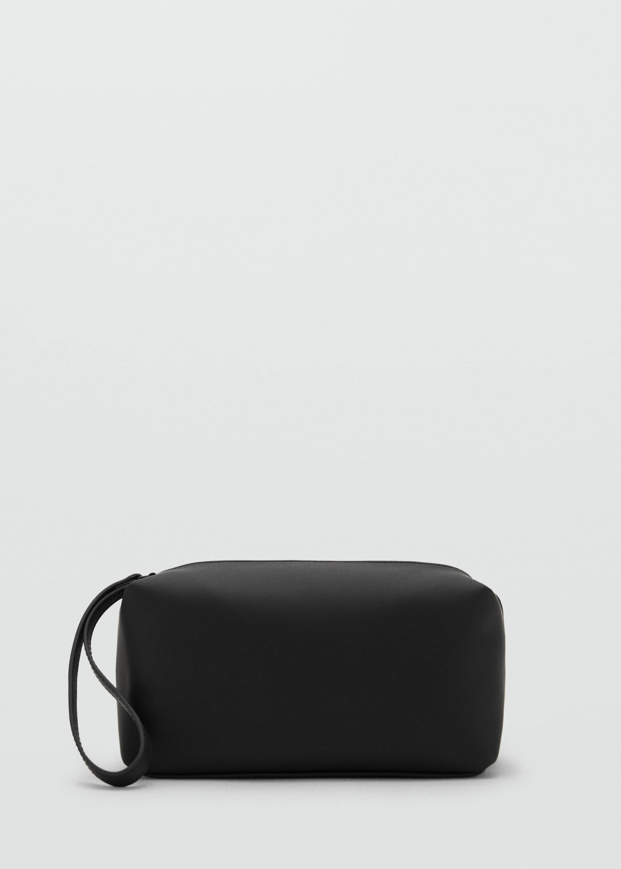 Trousse de toilette effet grainé à poignée contrastante - Article sans modèle