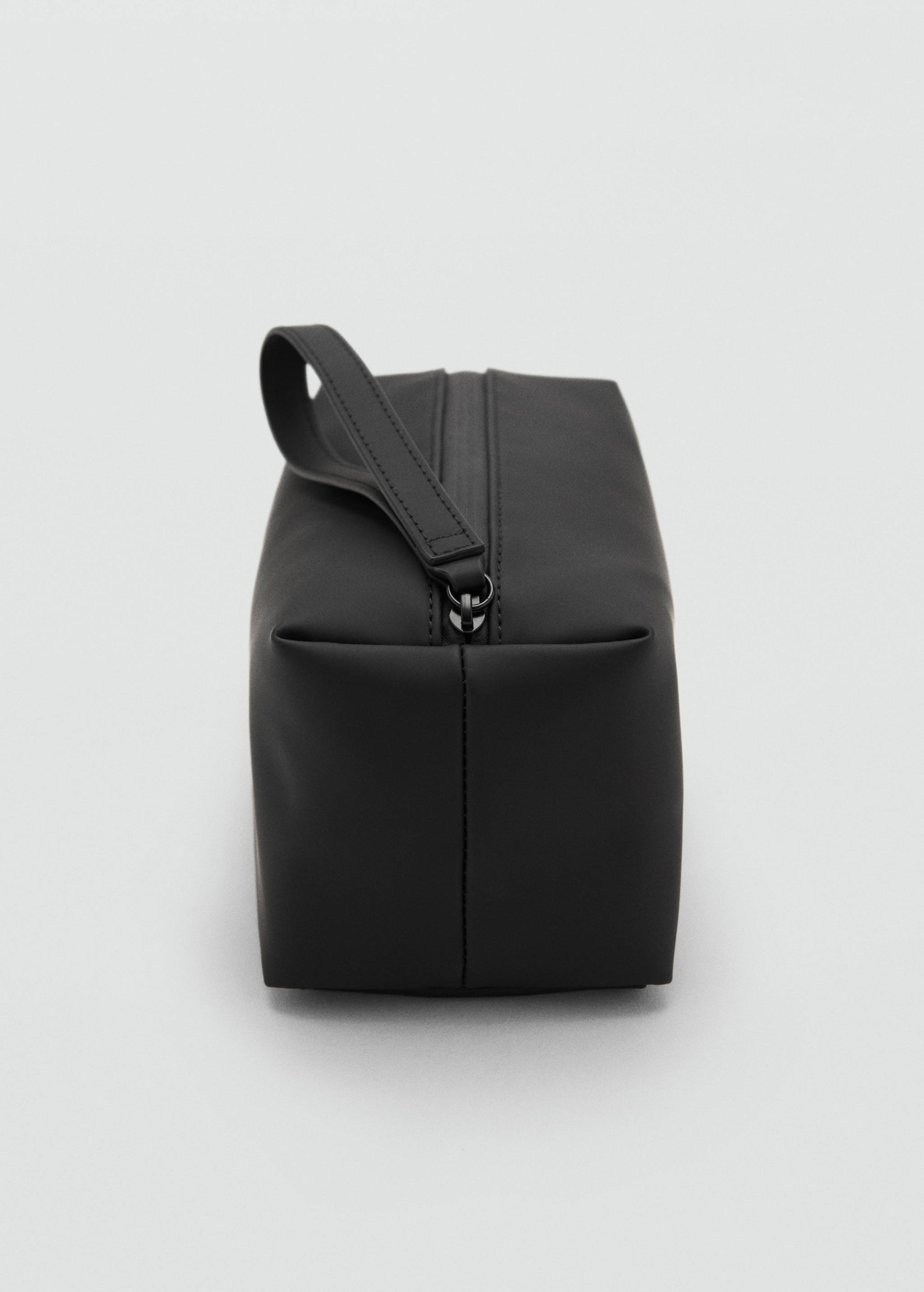 Trousse de toilette effet grainé à poignée contrastante - Détail de l'article 1