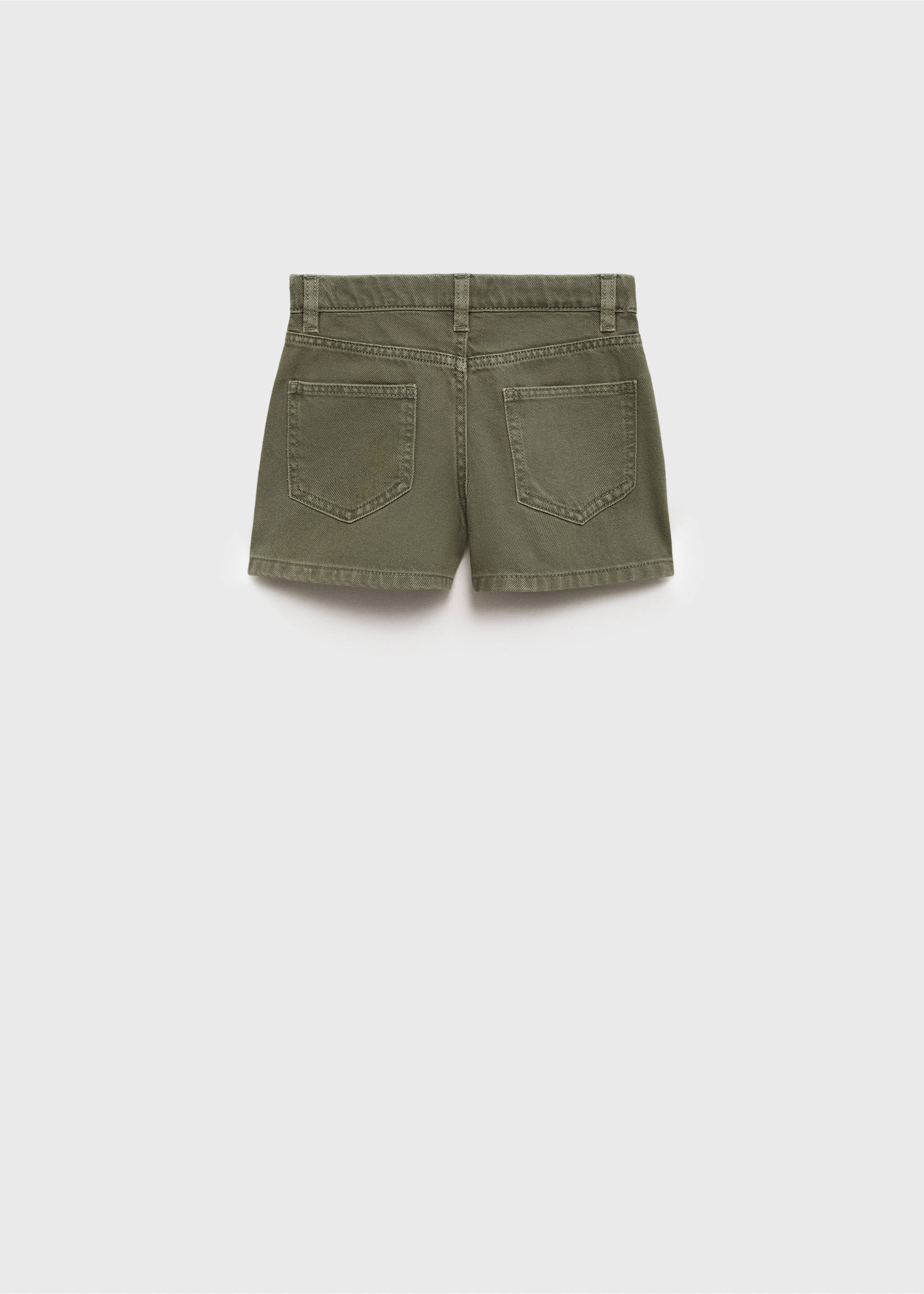 Shorts mit Nahtdetails - Rückseite des Artikels, Khaki. Ref: 17051204-00.