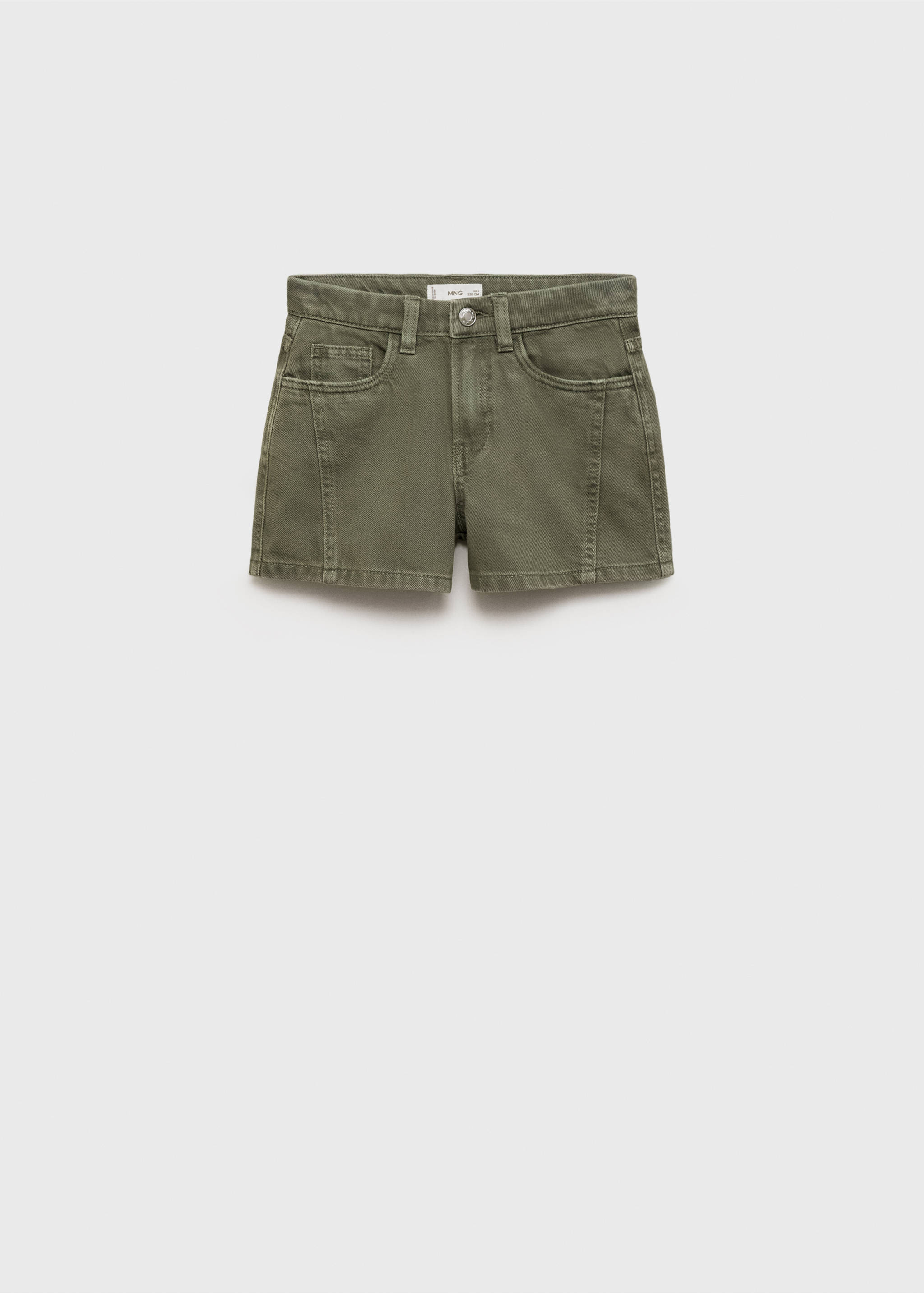 Shorts mit Nahtdetails - Artikel ohne Model, Khaki. Ref: 17051204-00.