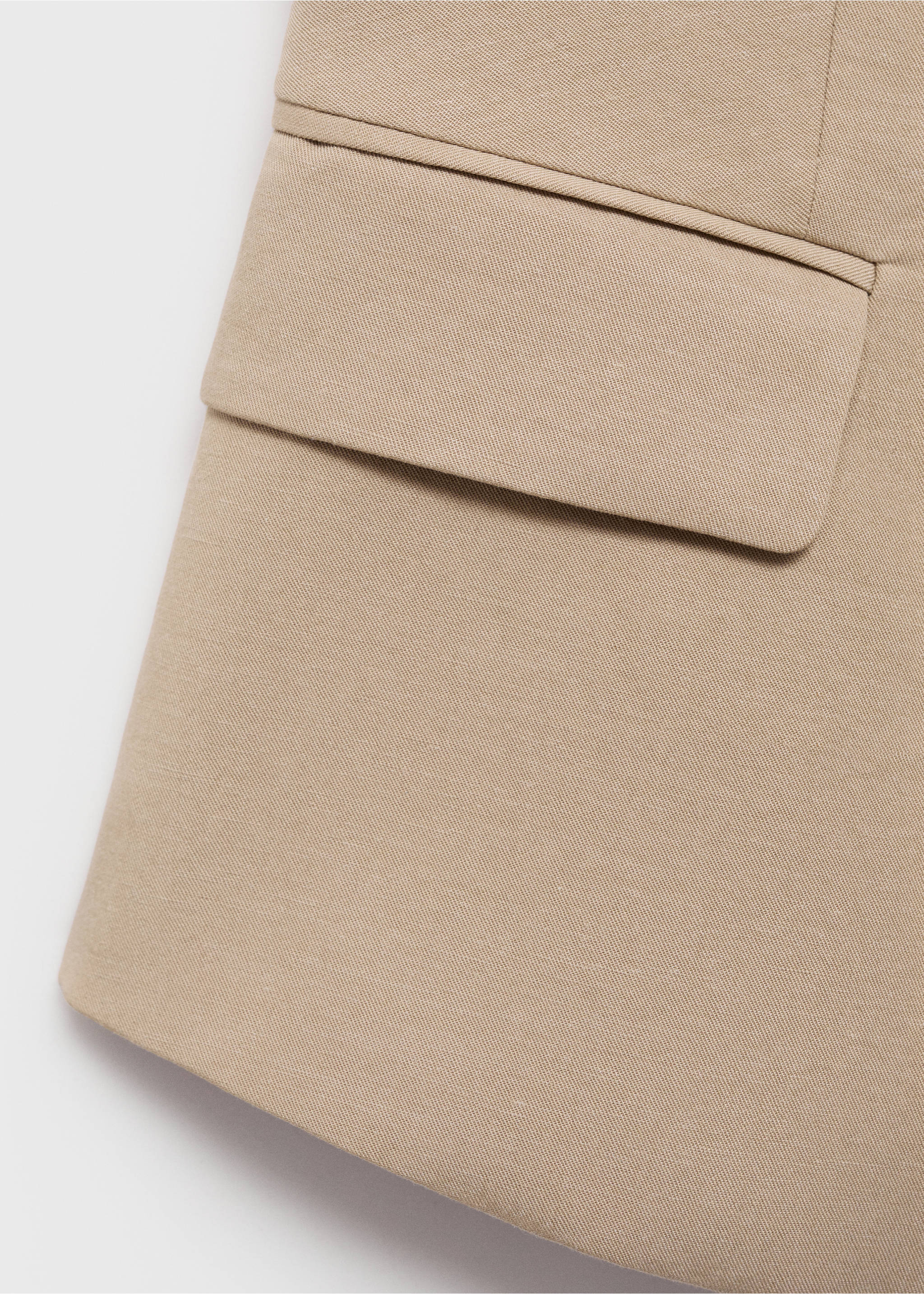 Gilet de costume lin mélangé - Détail de l'article 8, Marron moyen. Ref: 17051206-00.