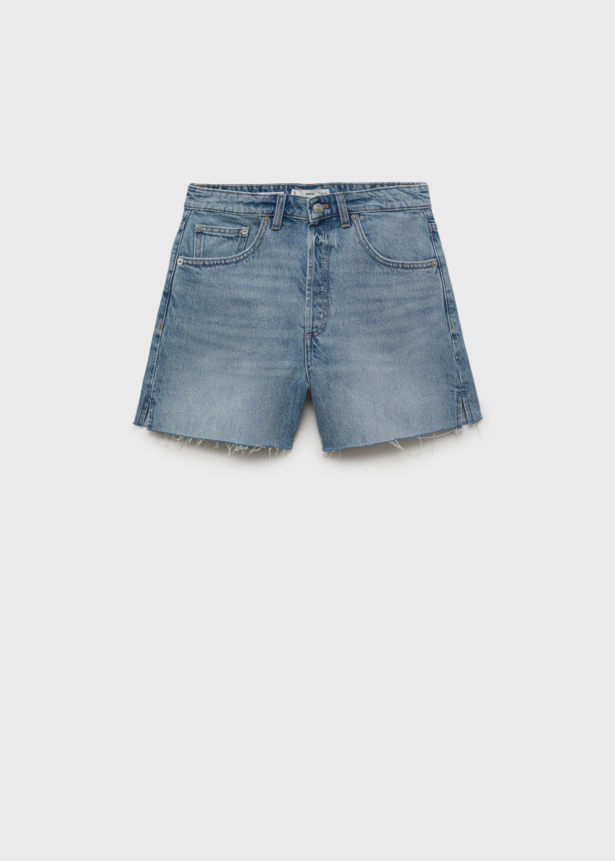 Short en jean bas effiloché - Article sans modèle