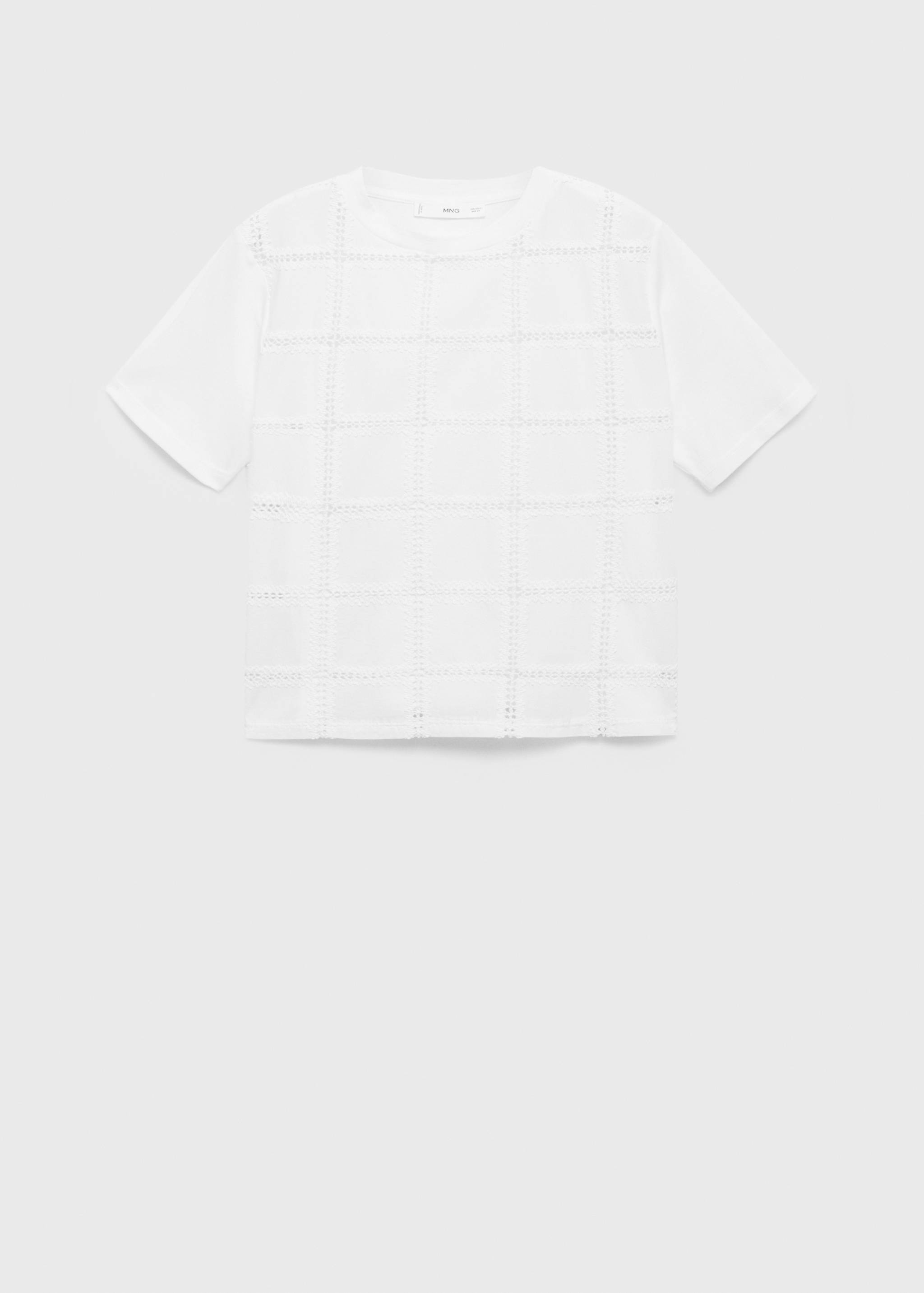 T-shirt met geborduurde details - Artikel zonder model