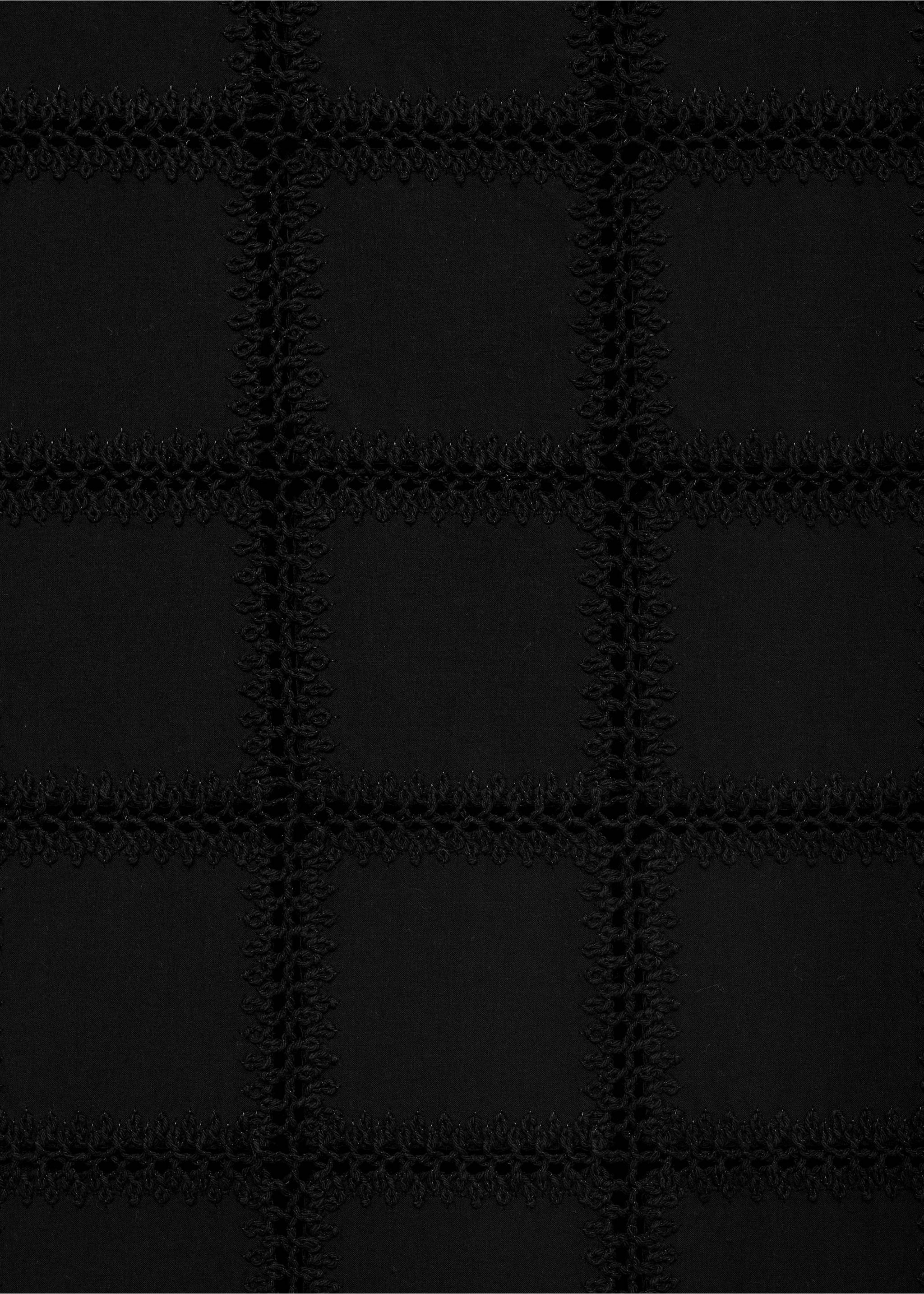 T-shirt met geborduurde details - Detail van het artikel 0, Zwart. Ref: 17051213-00.