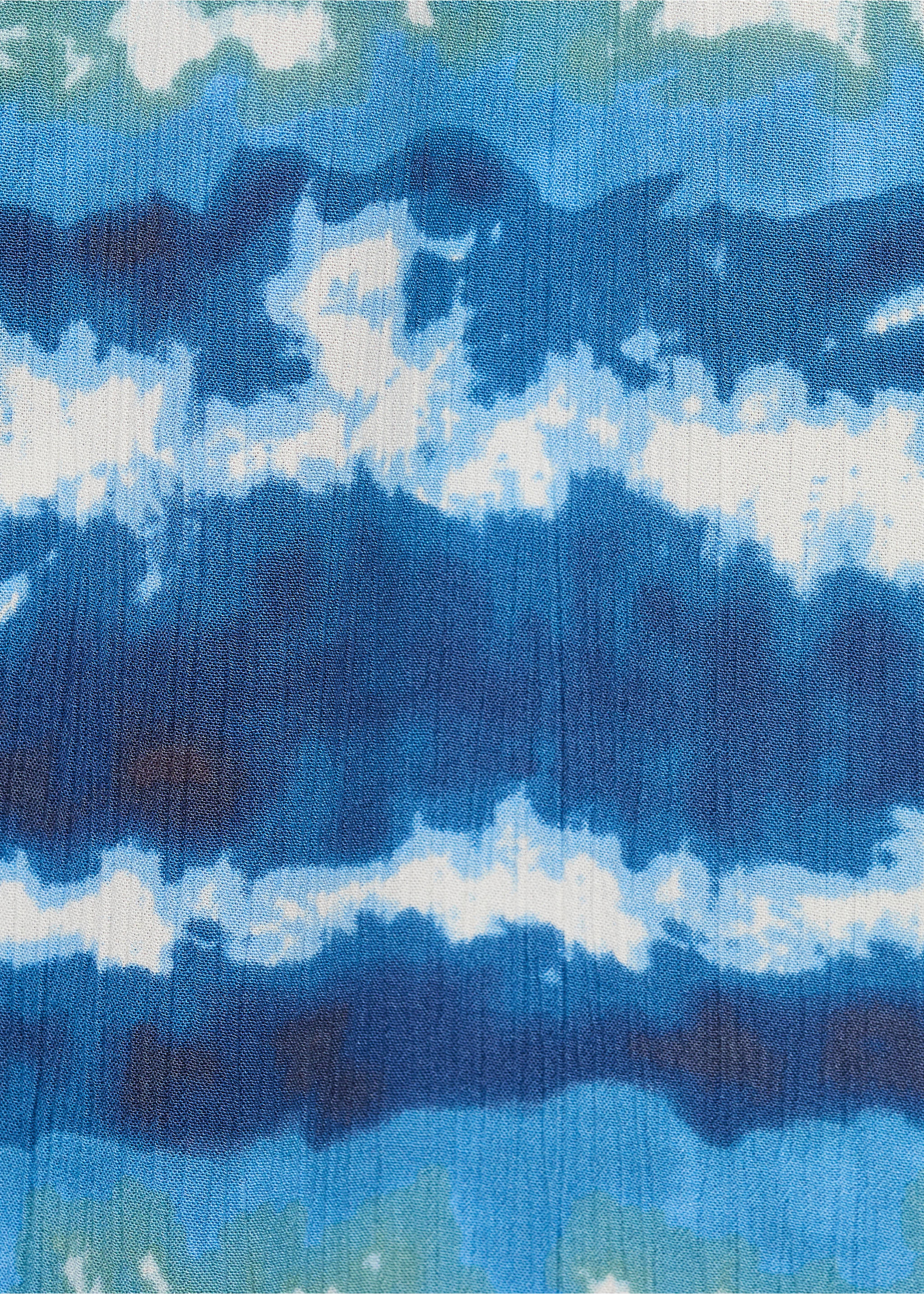 Trousers with tie-dye print - Details of the article 0, Blue. Ref: 17051214-00.