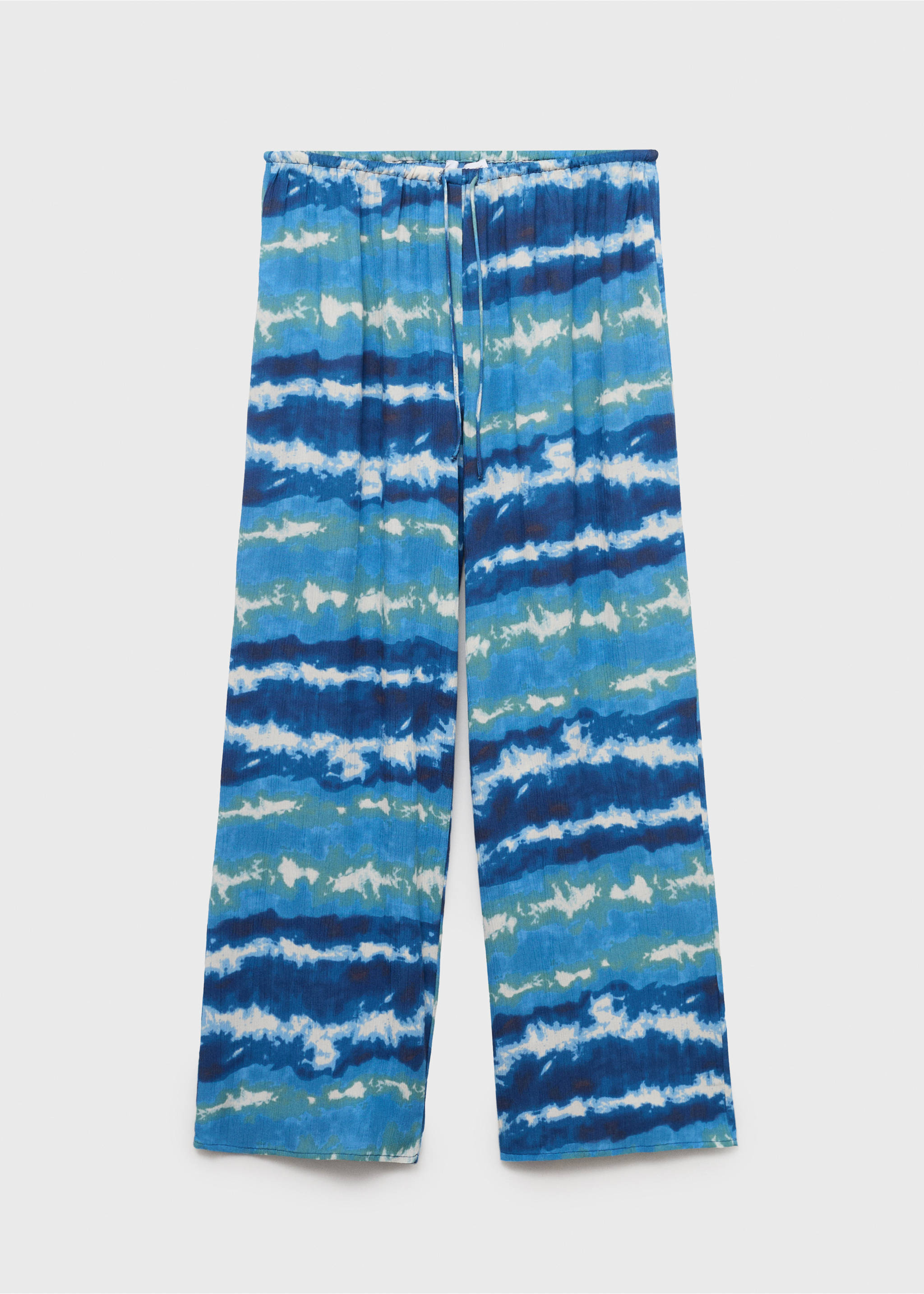 Trousers with tie-dye print - Article without model, Blue. Ref: 17051214-00.