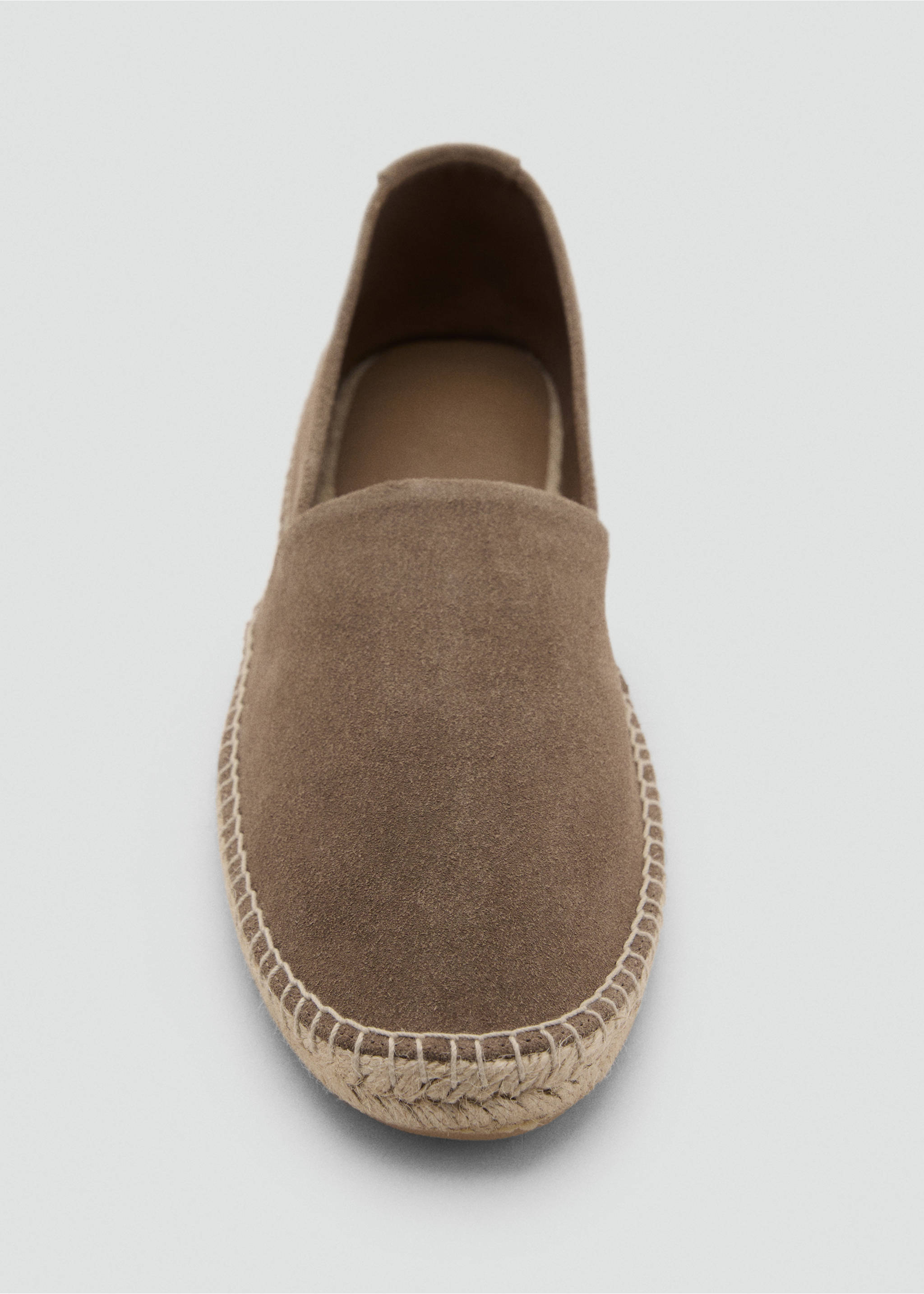 Espadrilles cuir suède jute - Détail de l'article 3, Marron moyen. Ref: 17051216-00.
