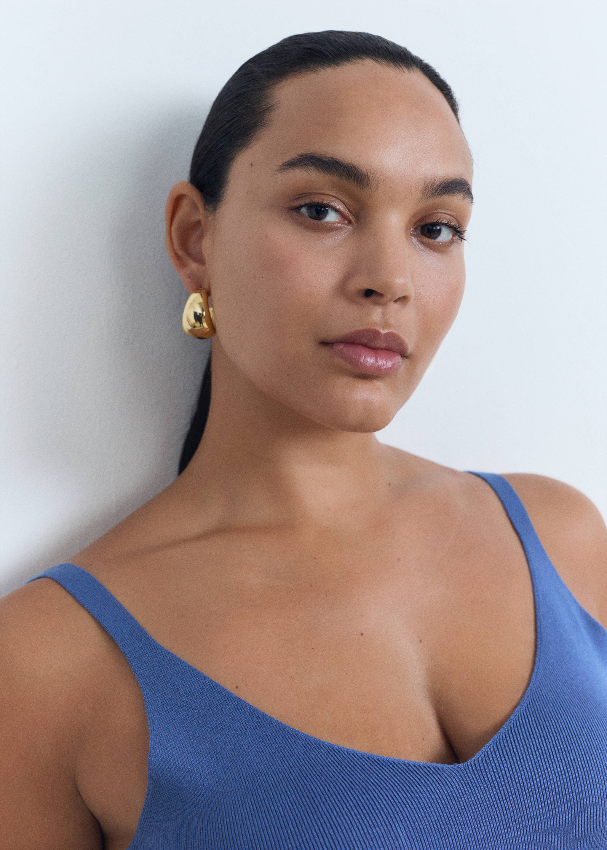 Úpletový top s výstřihem do V - Detail zboží 4