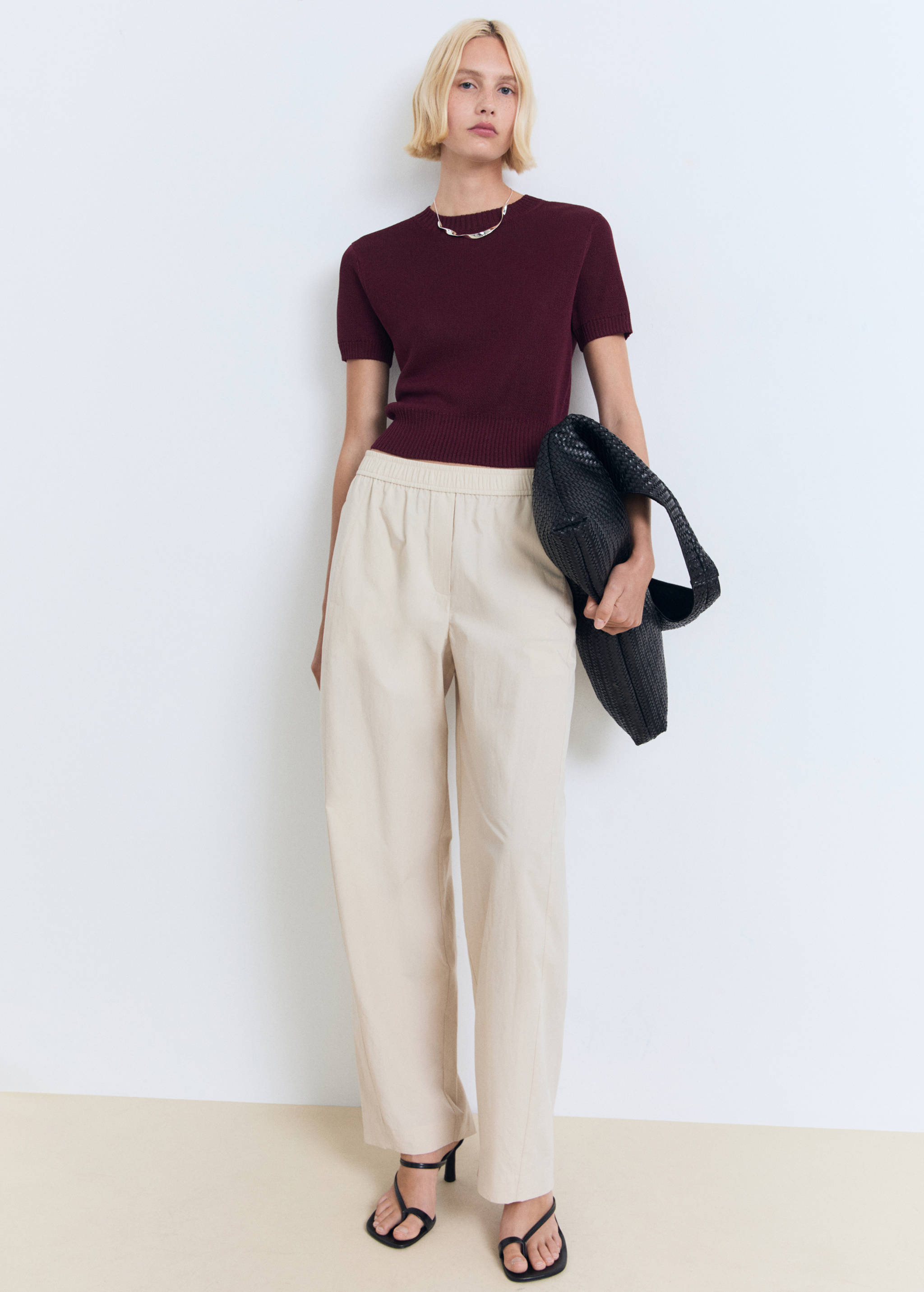 Pull court à manches courtes - Plan général