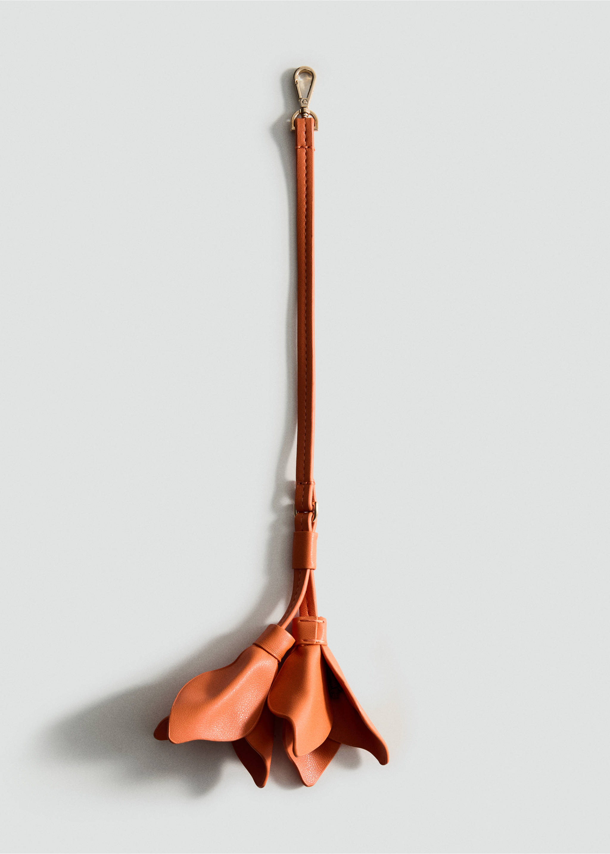 Porta-chaves com efeito de pele às flores - Artigo sem modelo, Laranja. Ref: 17051219-00.