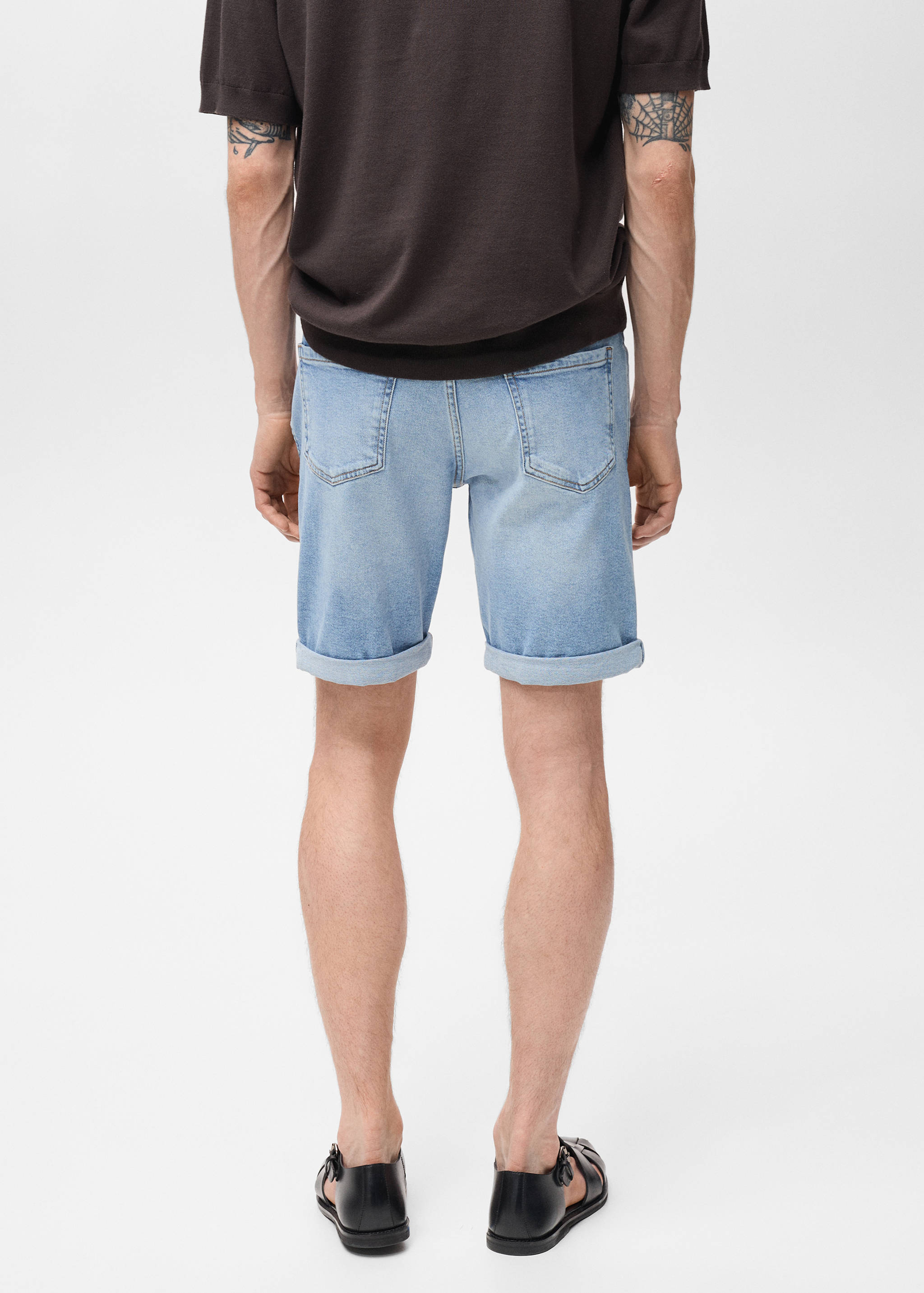 Bermuda en jean slim fit - Verso de l’article