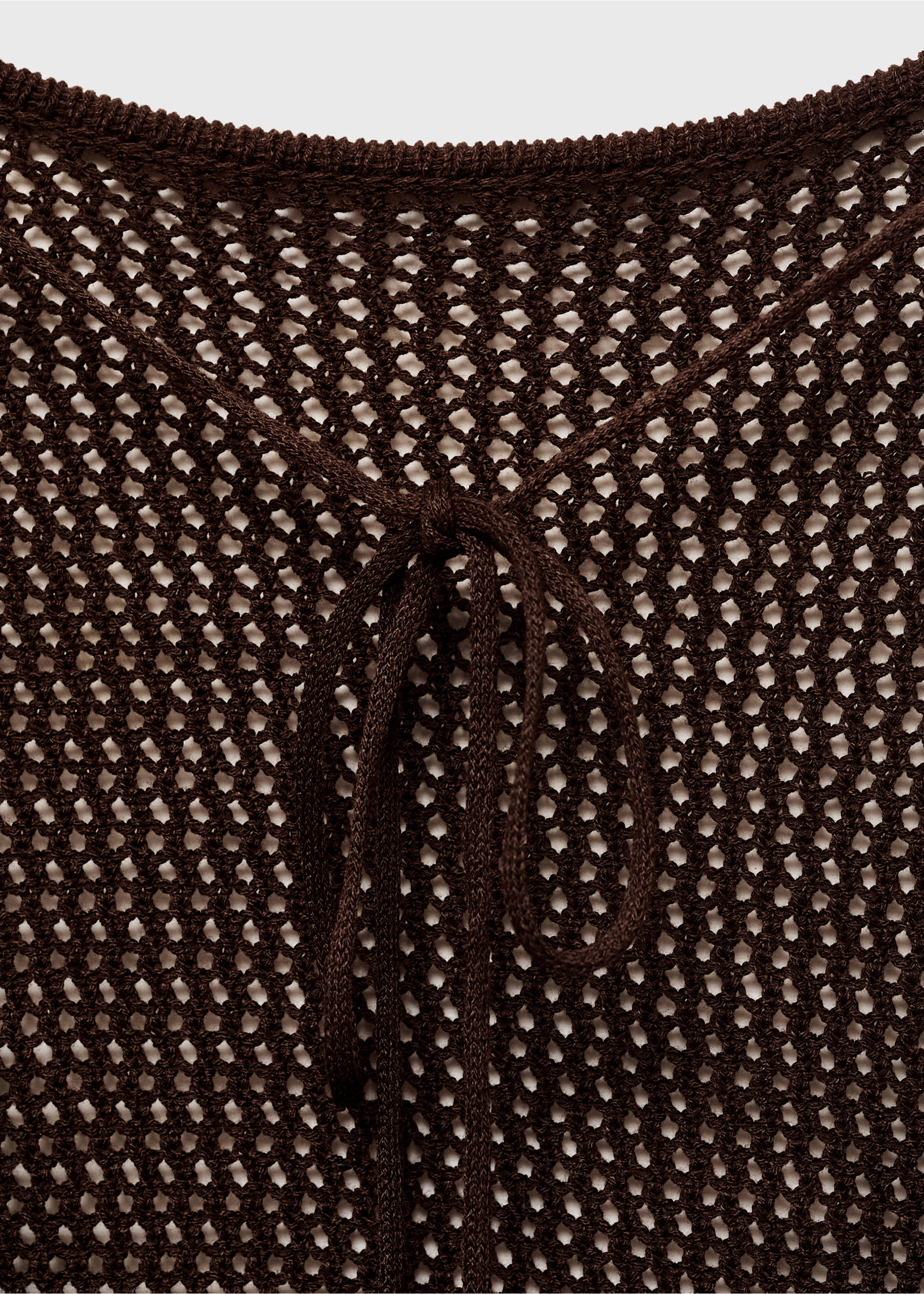 Vestido crochet espalda abierta - Detalle del artículo 0, Chocolate. Ref: 17051222-00.