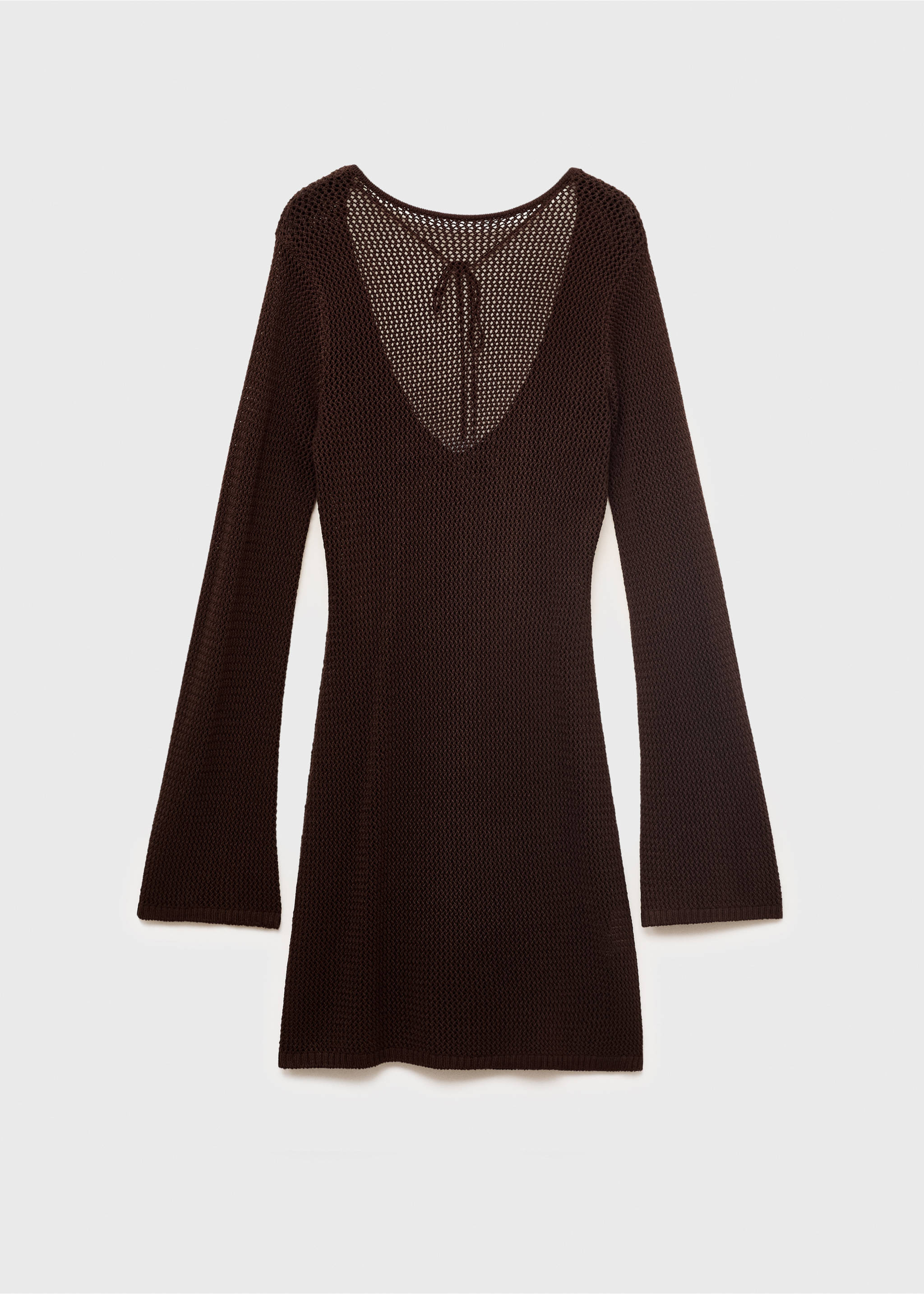 Open back crochet dress - Article without model, Chocolate. Ref: 17051222-00.