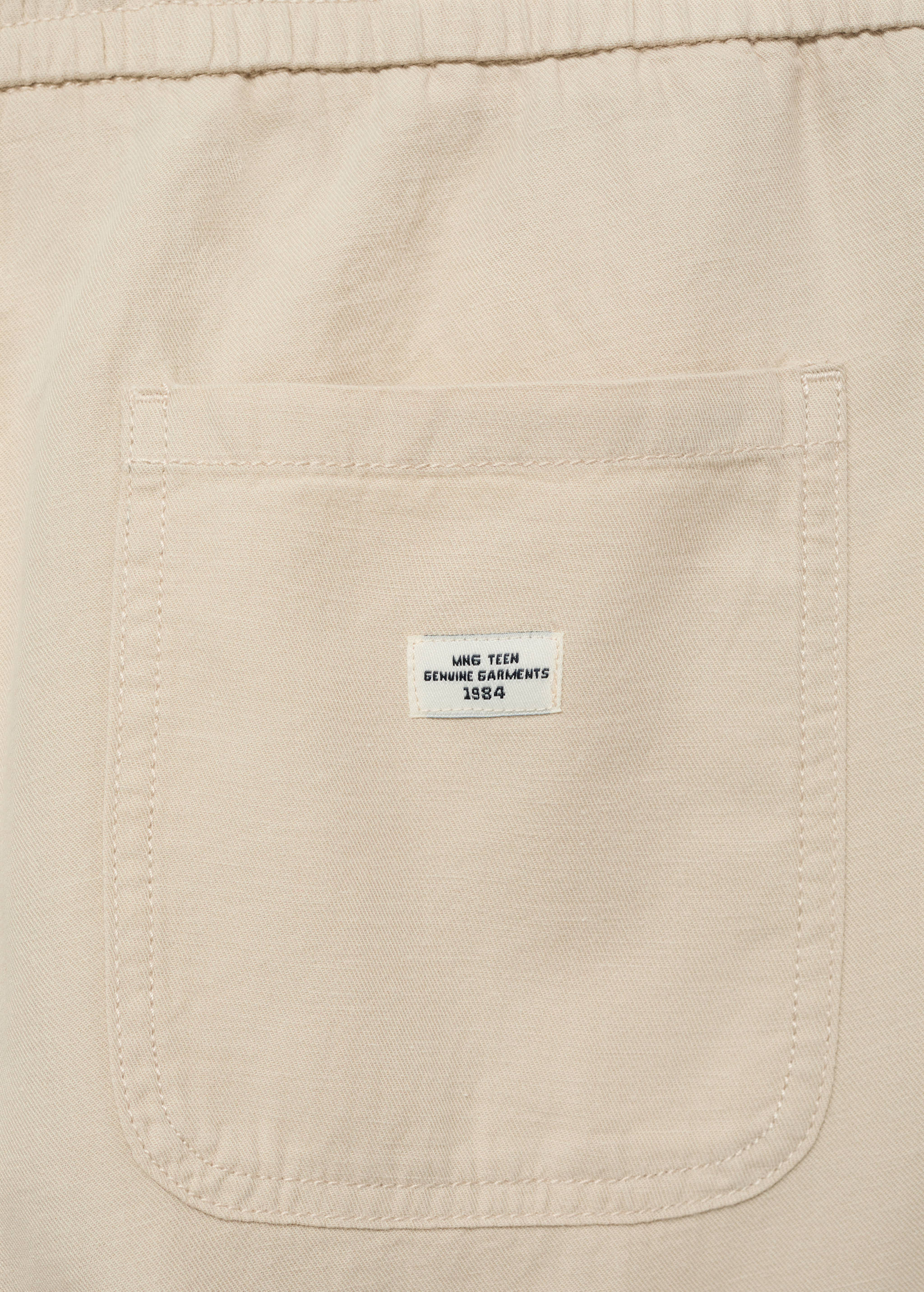Cotton linen-blend trousers - Details of the article 0