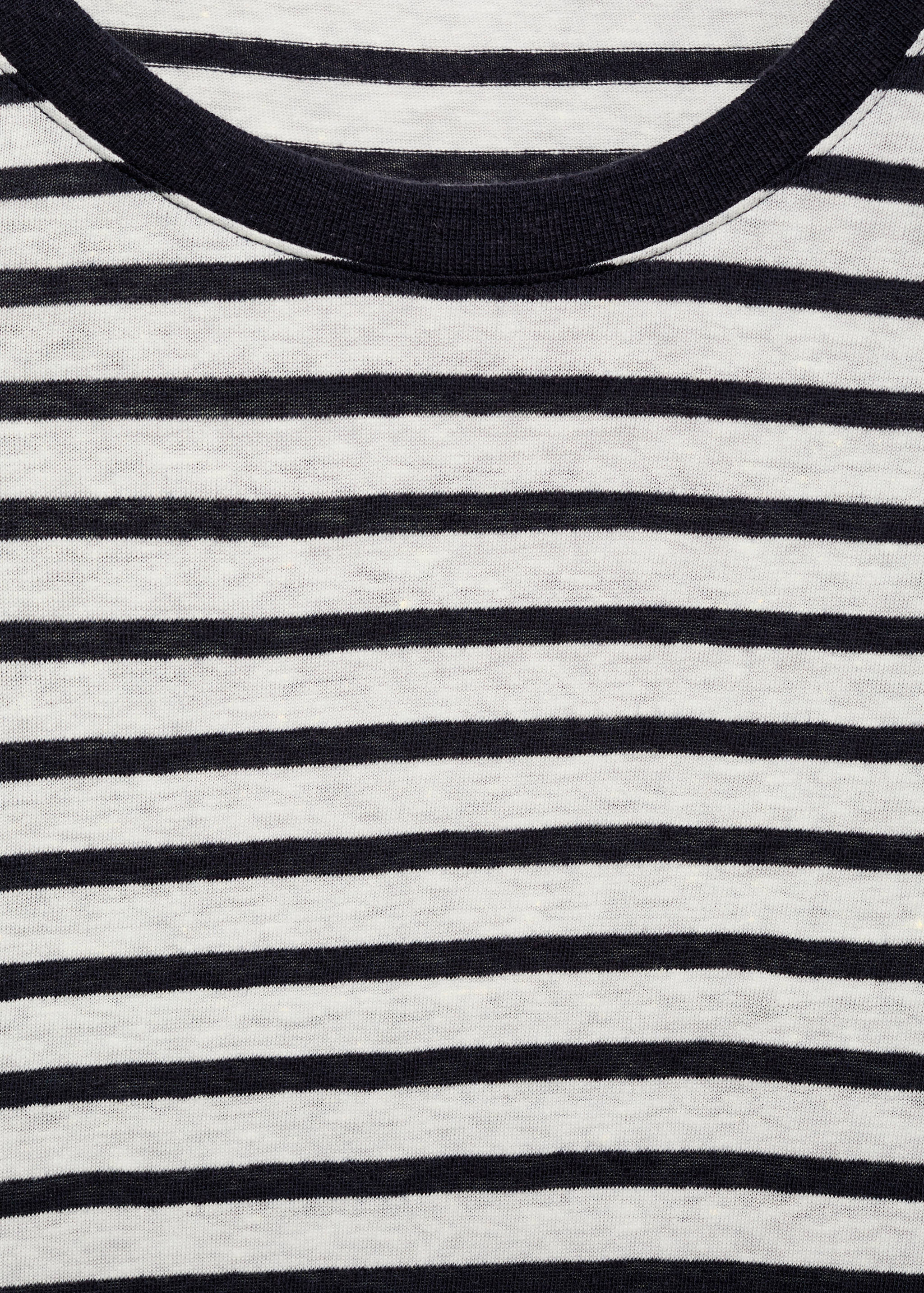 Striped slim-fit linen t-shirt - Details of the article 8