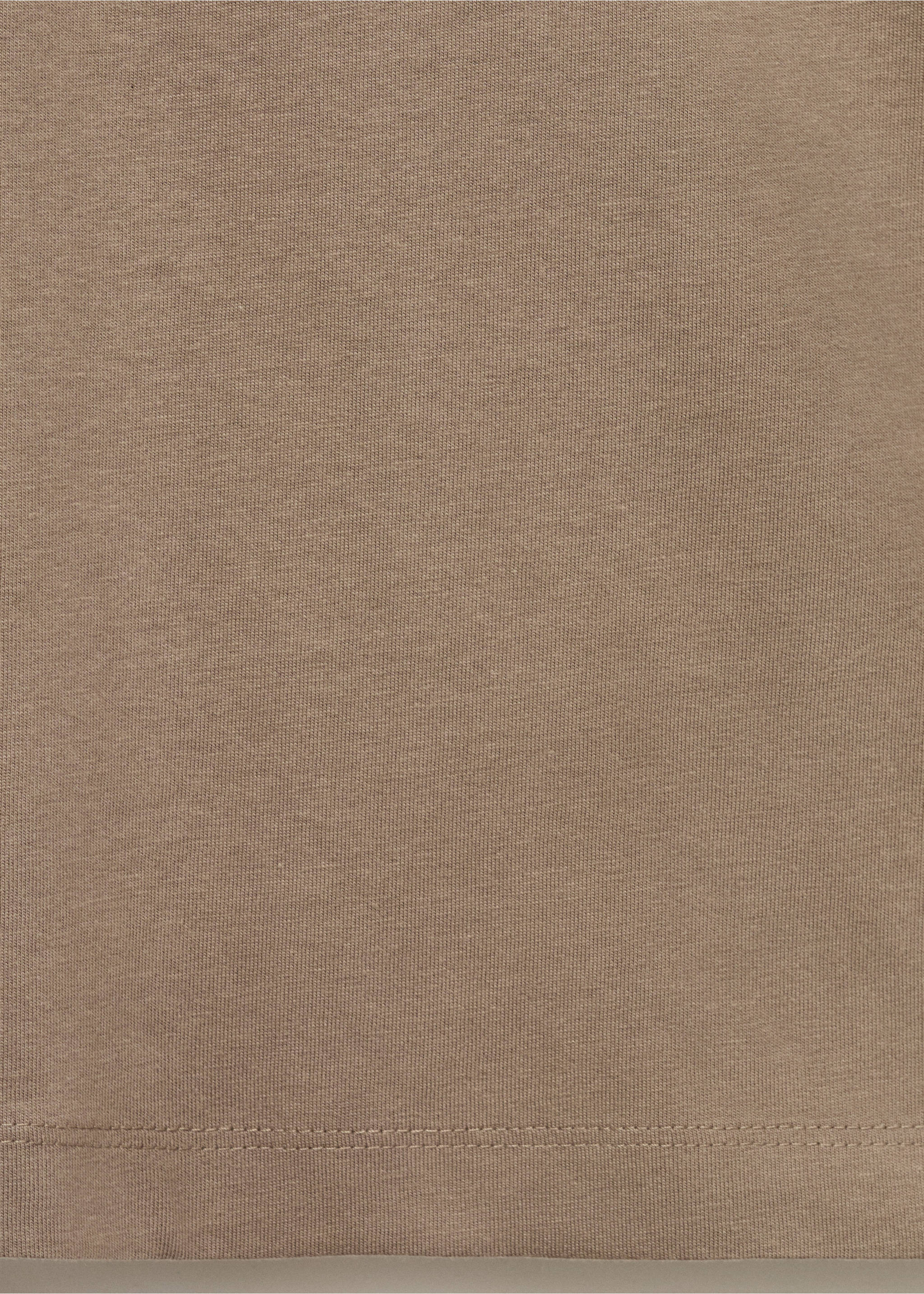 V-neck T-shirt - Details of the article 0, Brown. Ref: 17051229-00.