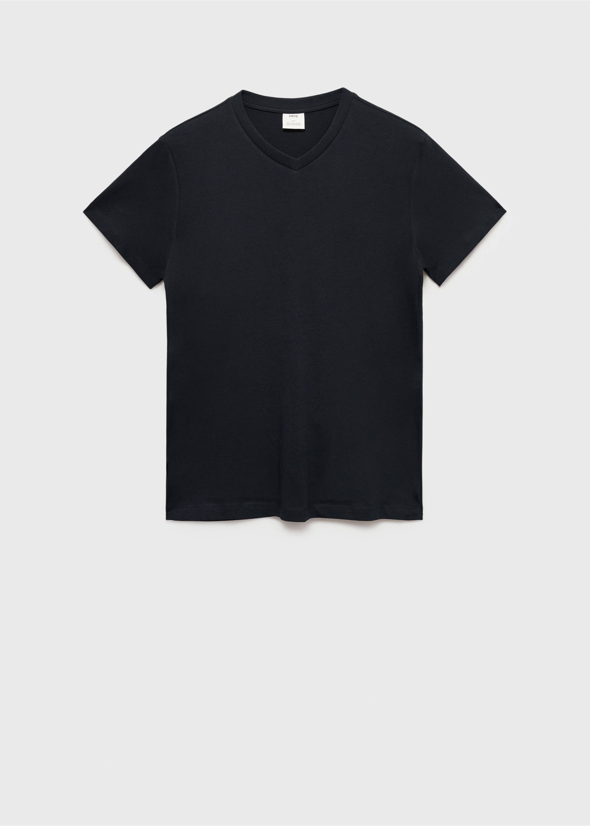V-neck T-shirt - Article without model, Dark Navy. Ref: 17051229-00.
