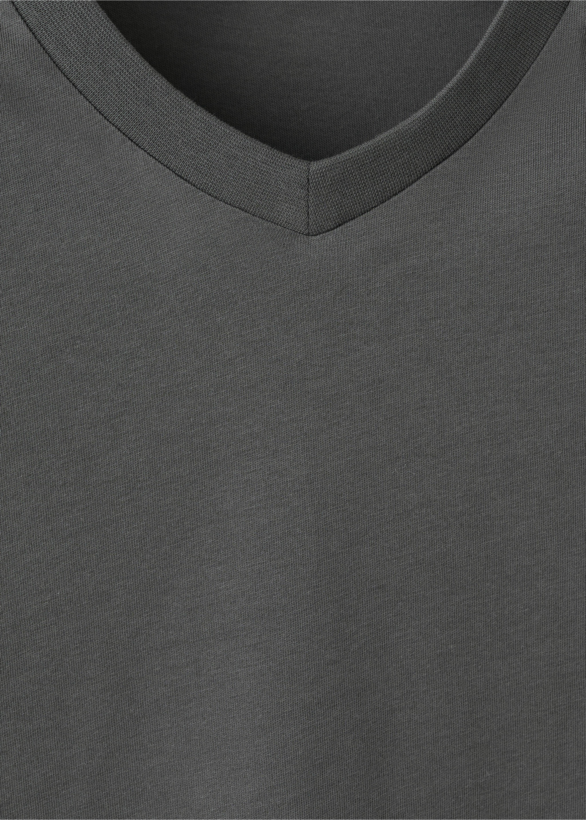 V-neck T-shirt - Details of the article 0, Charcoal. Ref: 17051229-00.