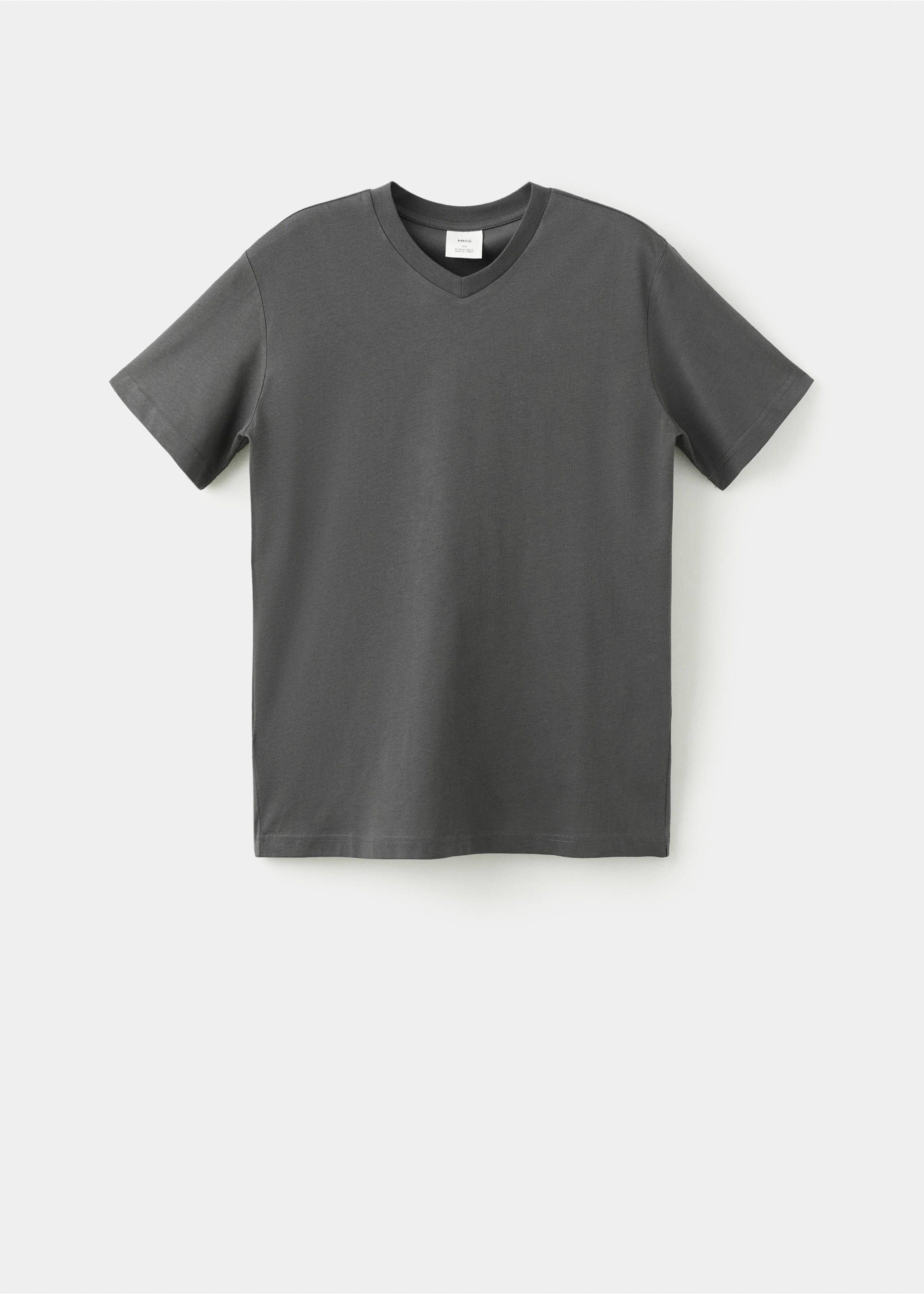 T-shirt met V-hals - Artikel zonder model, Antraciet. Ref: 17051229-00.