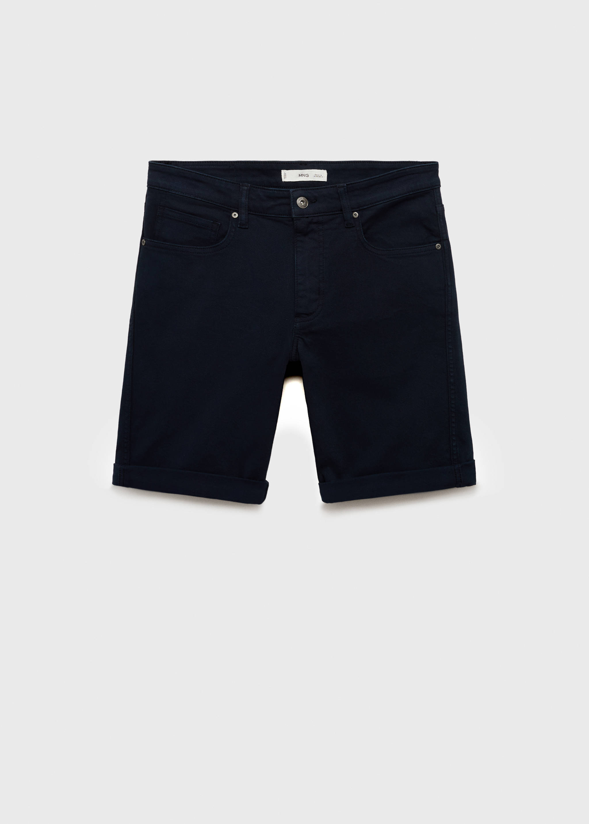 Slim-fit denim bermuda shorts - Article without model