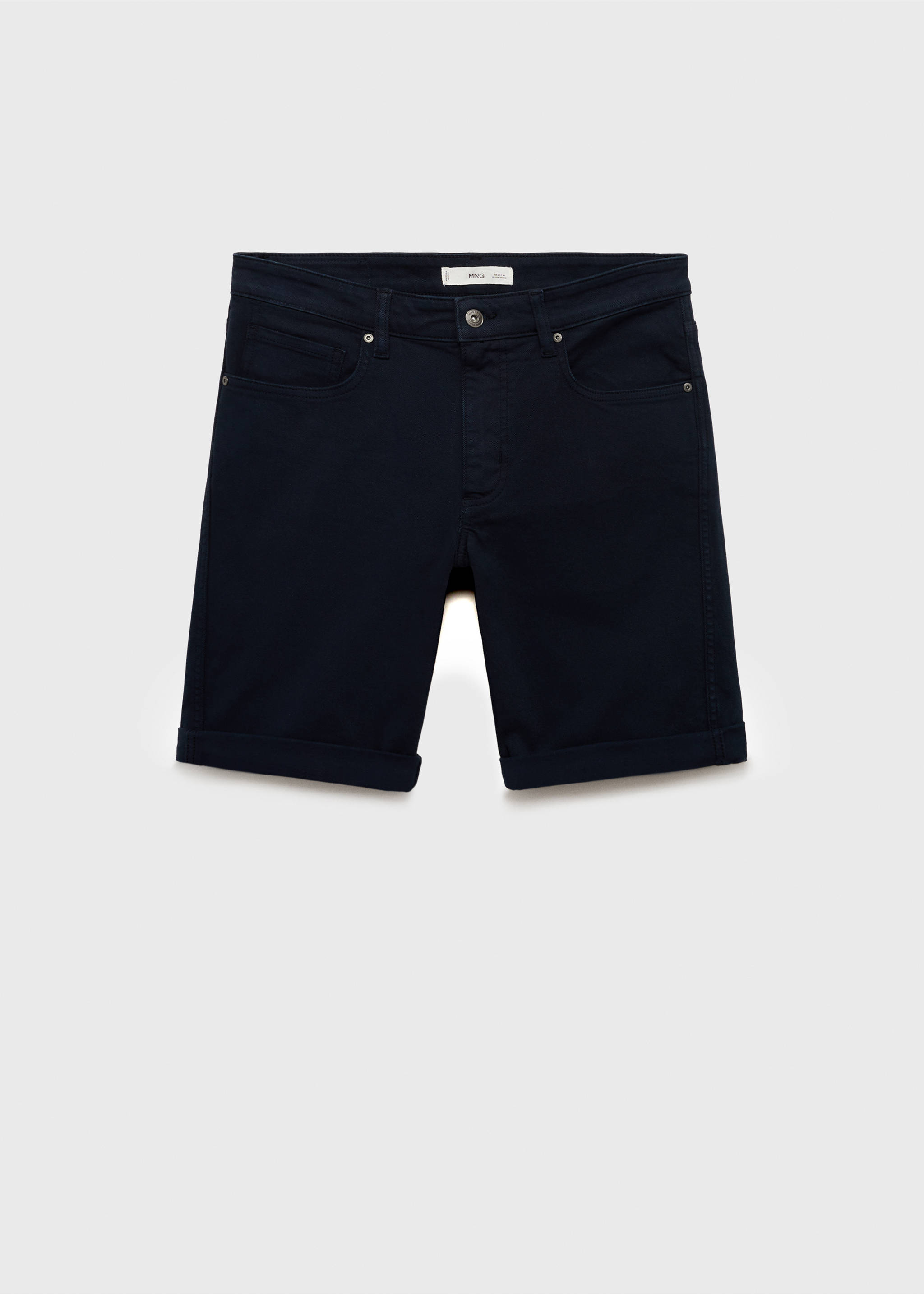 Bermuda en jean slim fit - Article sans modèle, Bleu marine. Ref: 17051230-00.