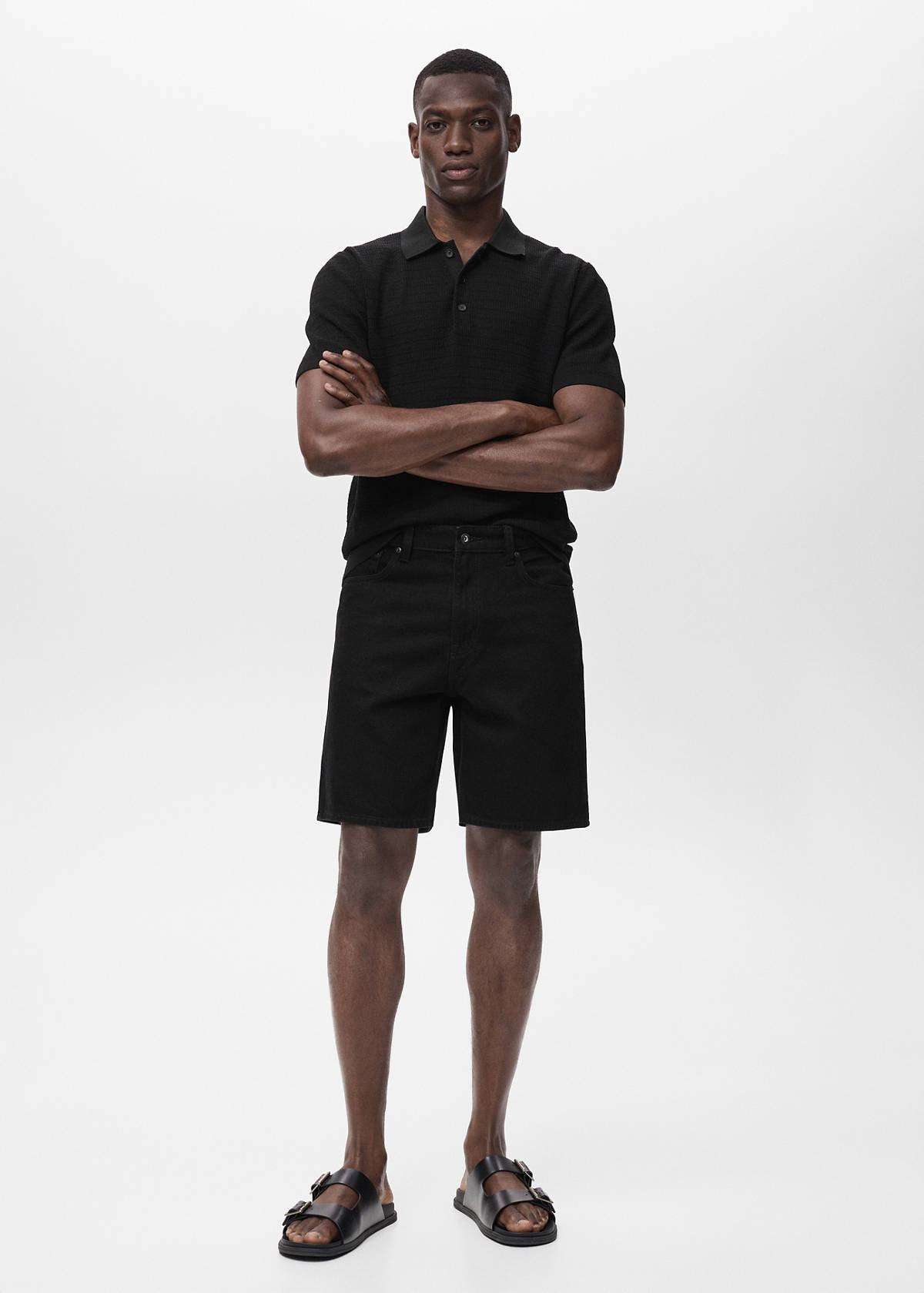 Regular-fit denim shorts