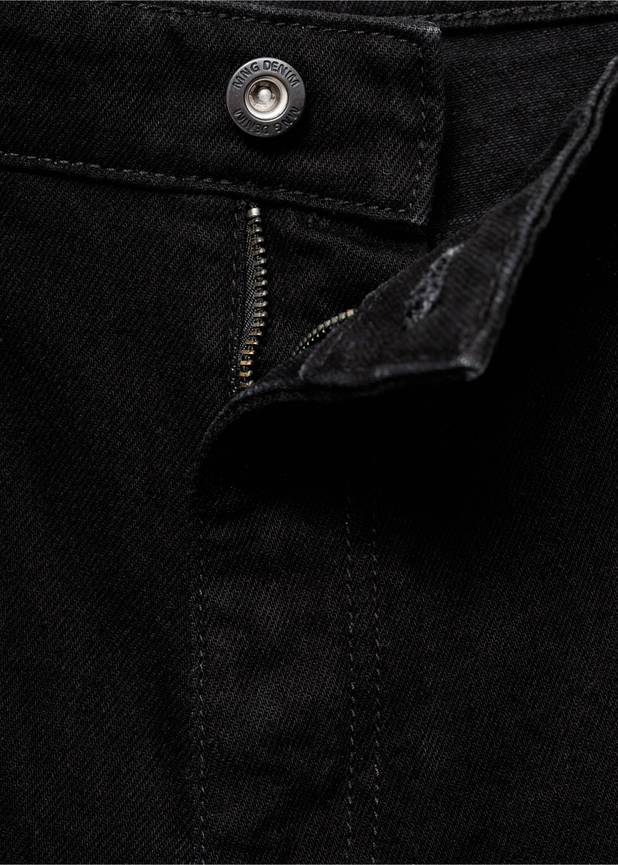 Bermude din denim regular-fit - Detaliu al articolului 8, Black denim. Ref: 17051231-00.