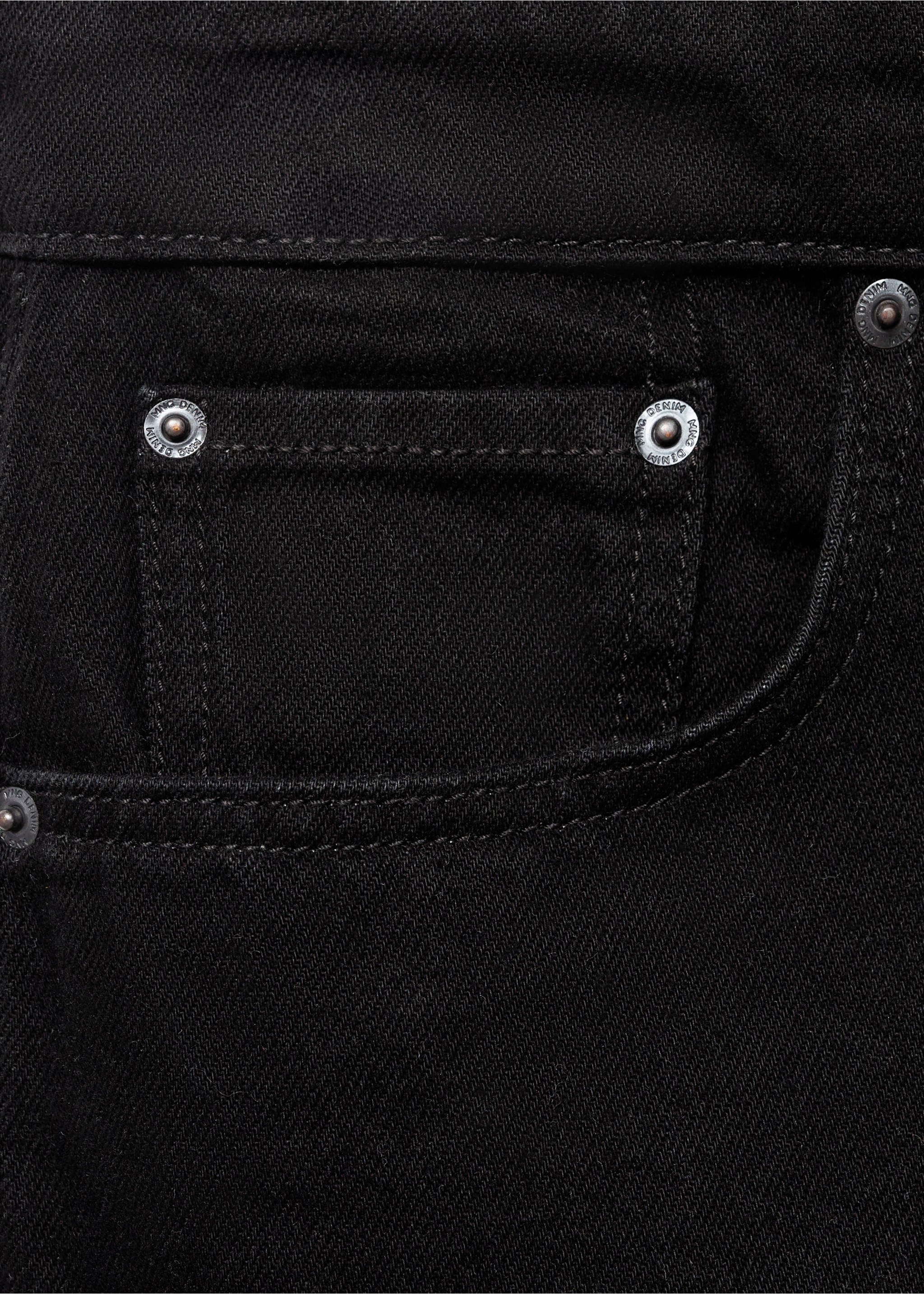 Bermude din denim regular-fit - Detaliu al articolului 0, Black denim. Ref: 17051231-00.