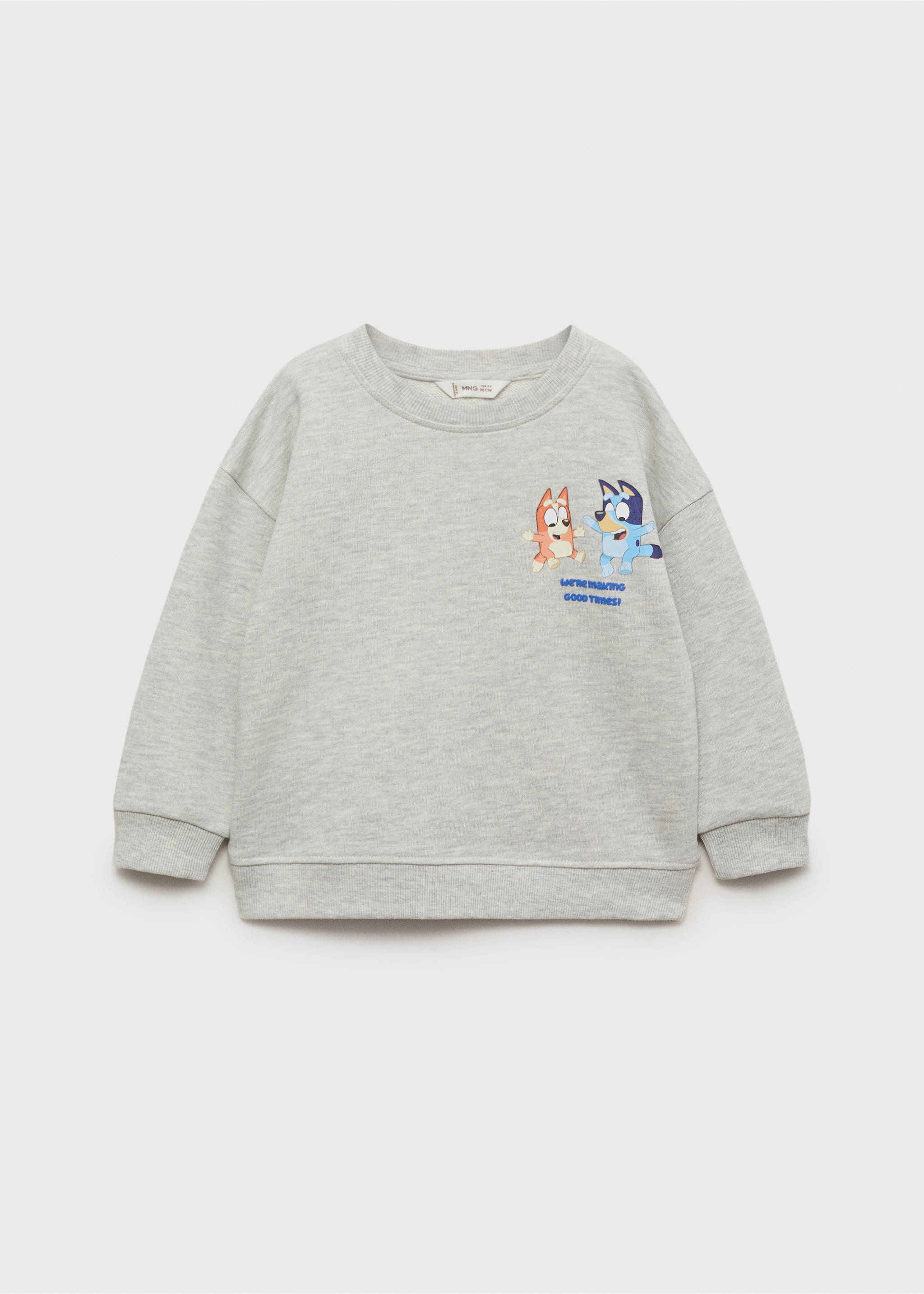 Bluey-print sweatshirt - Article without model, Medium Heather Grey. Ref: 17051232-00.