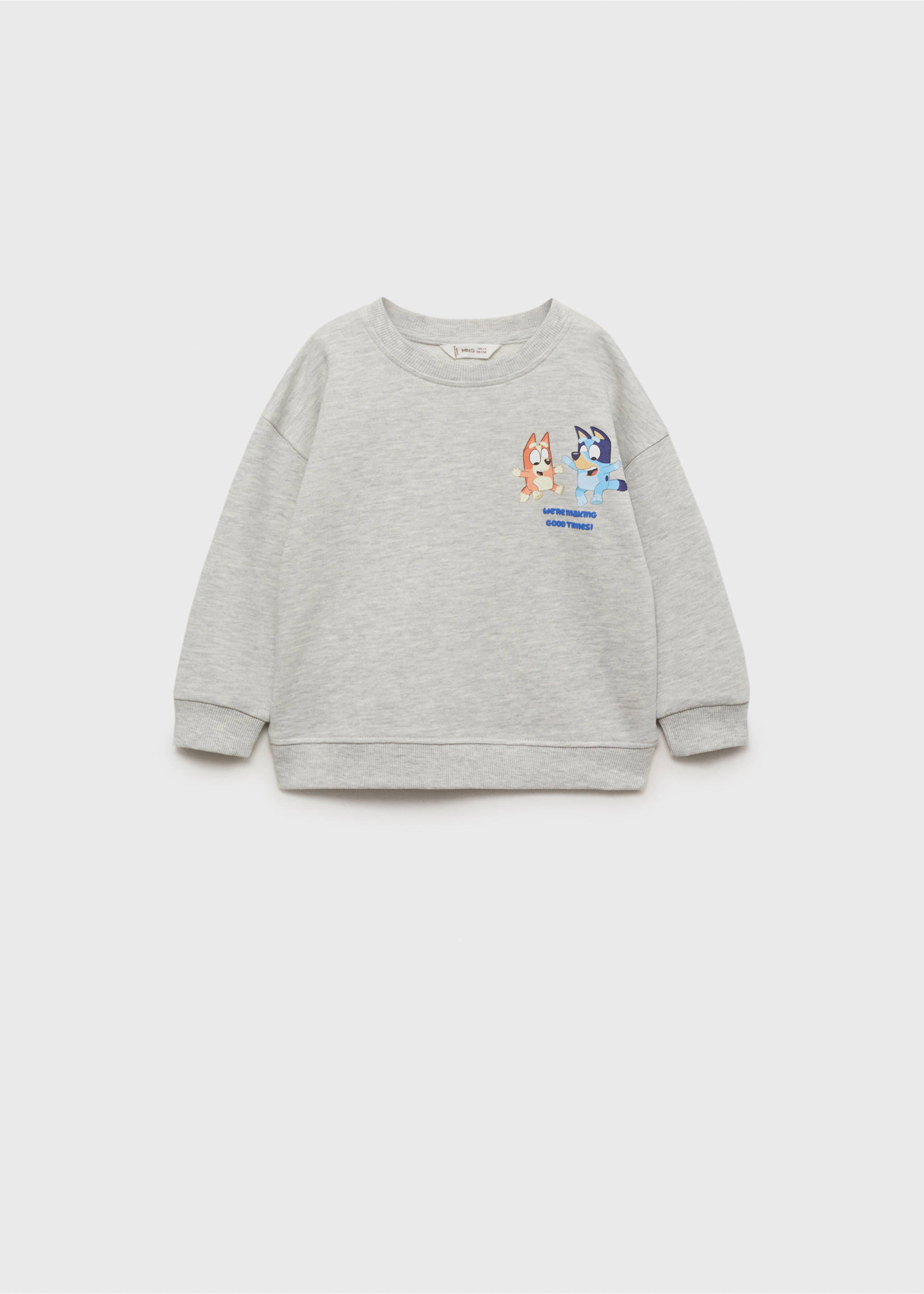 Bluey-print sweatshirt - Article without model, Medium Heather Grey. Ref: 17051232-00.