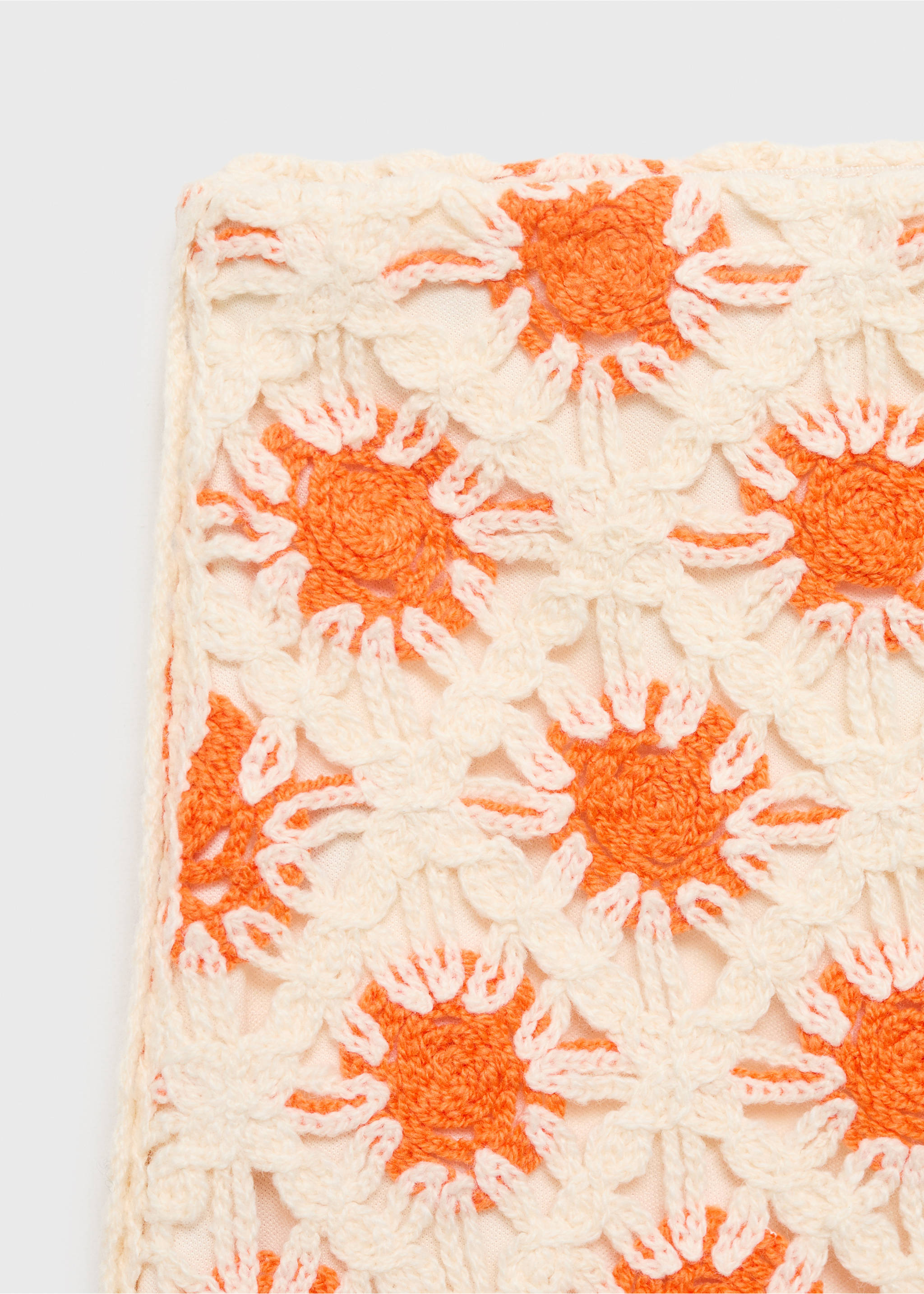 Crochet mini skirt - Details of the article 0, Orange. Ref: 17051237-00.