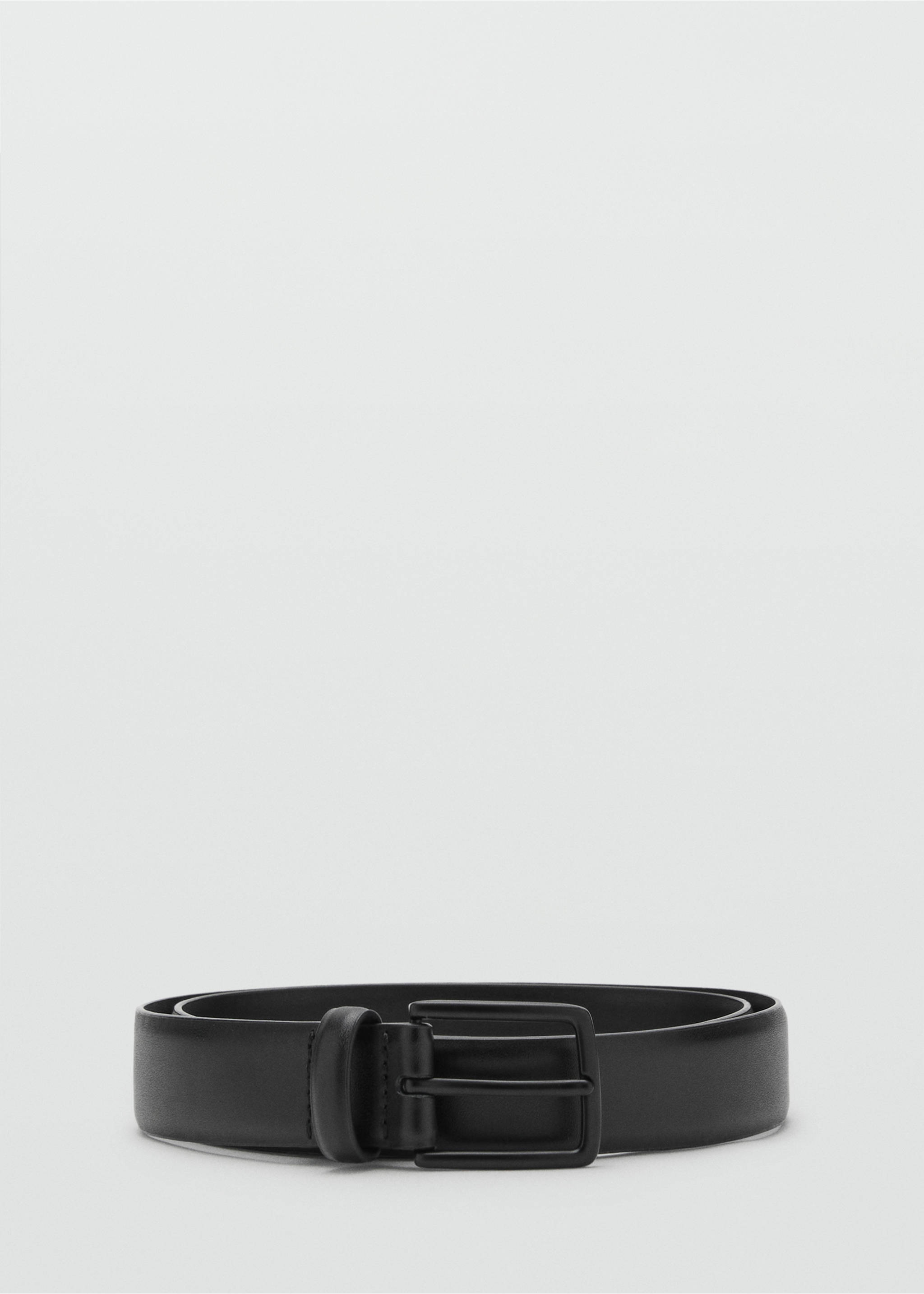 Buckle leather belt - Article without model, Black. Ref: 17051240-00.