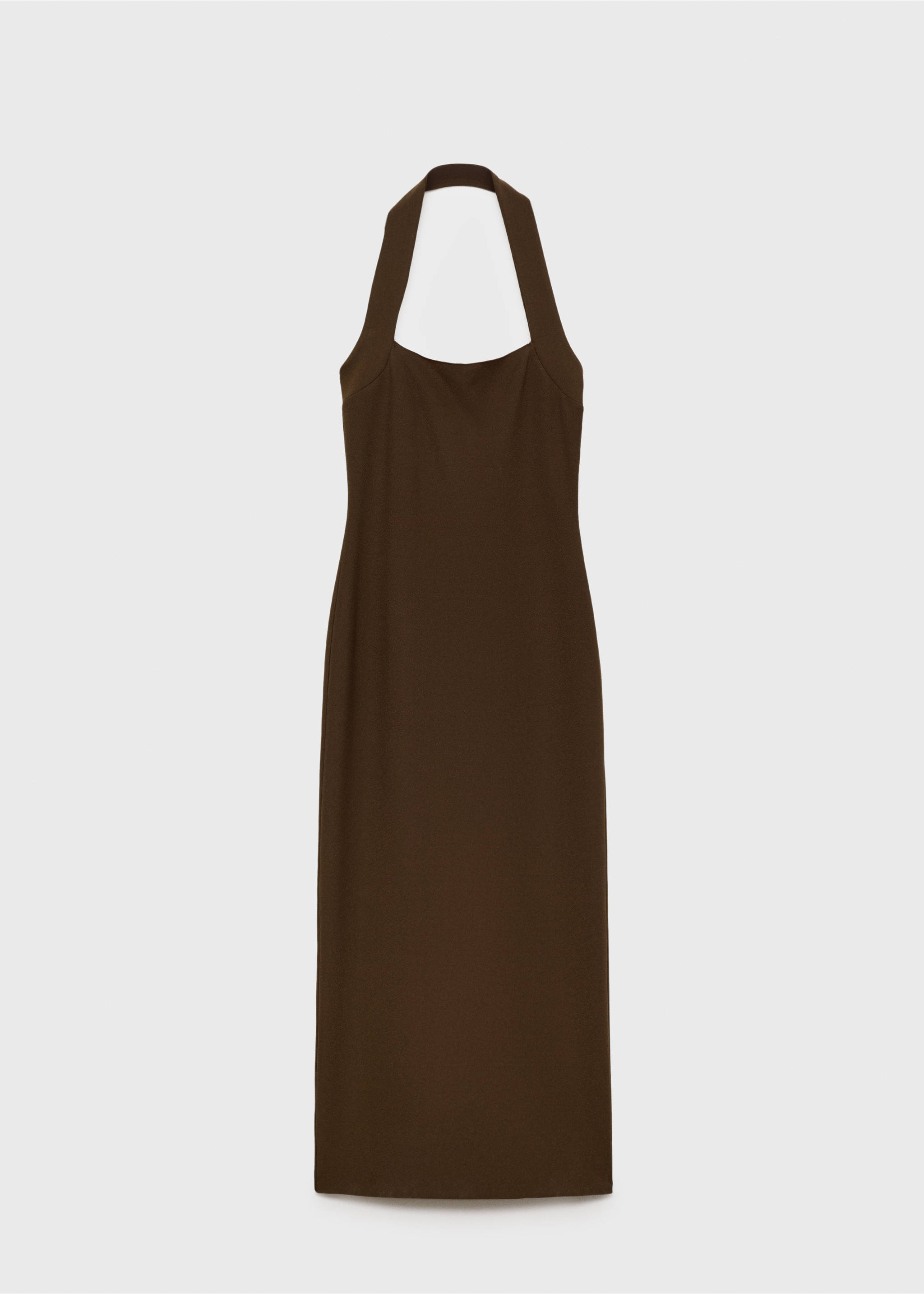 Long halter-neck dress - Article without model, Brown. Ref: 17051243-00.