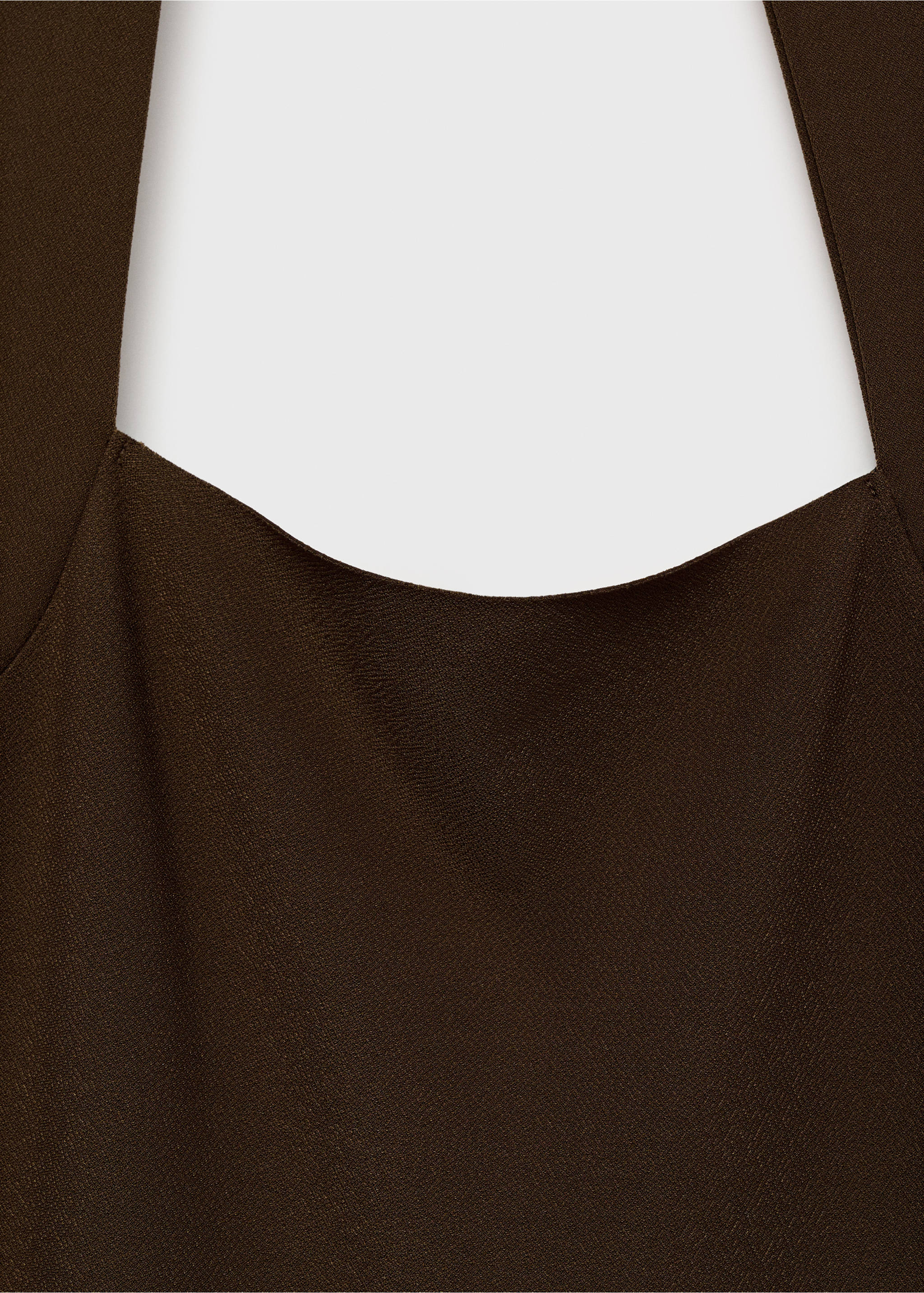Long halter-neck dress - Details of the article 0, Brown. Ref: 17051243-00.