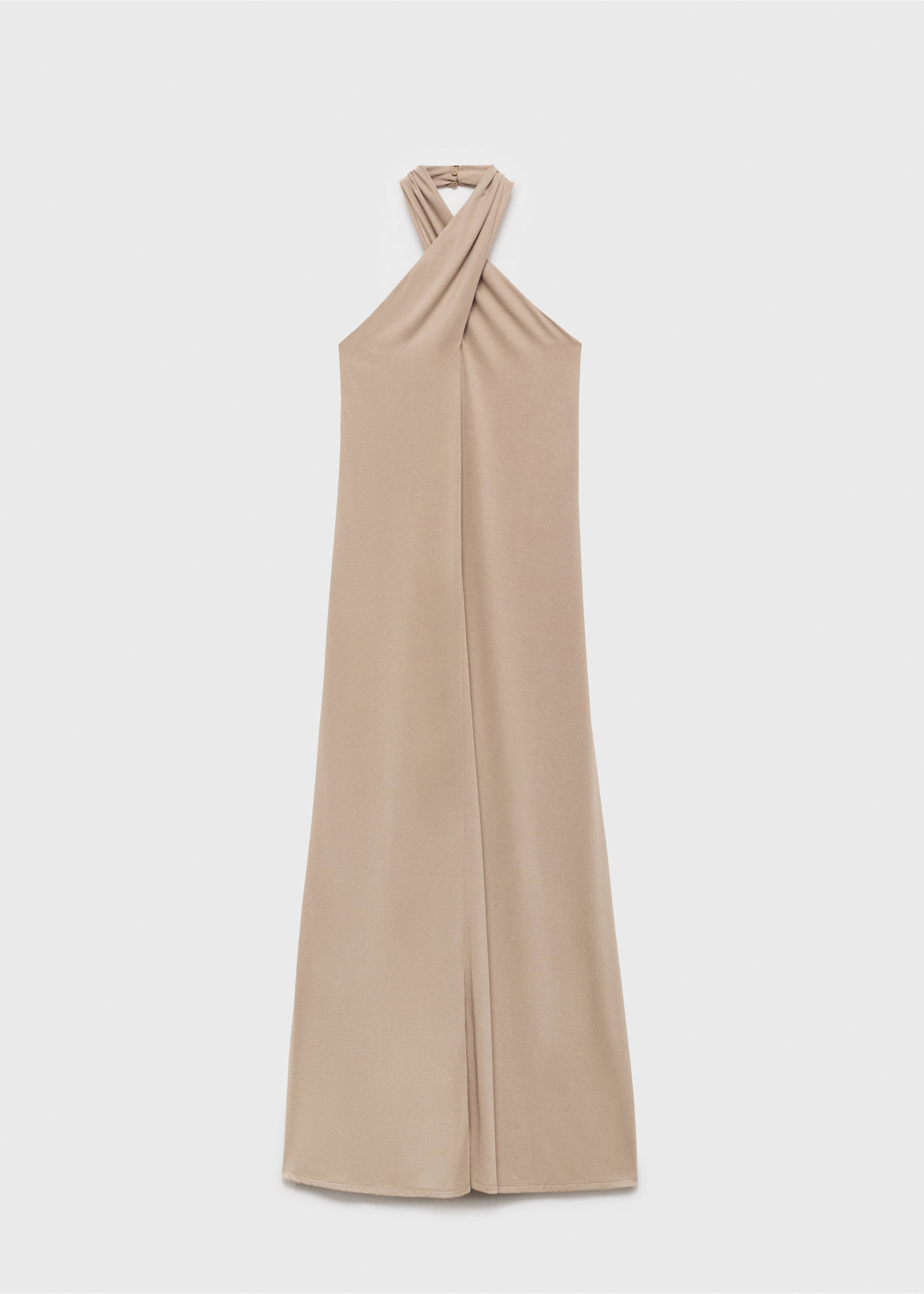 Long halter wrap dress - Article without model, Light/Pastel Grey. Ref: 17051245-00.