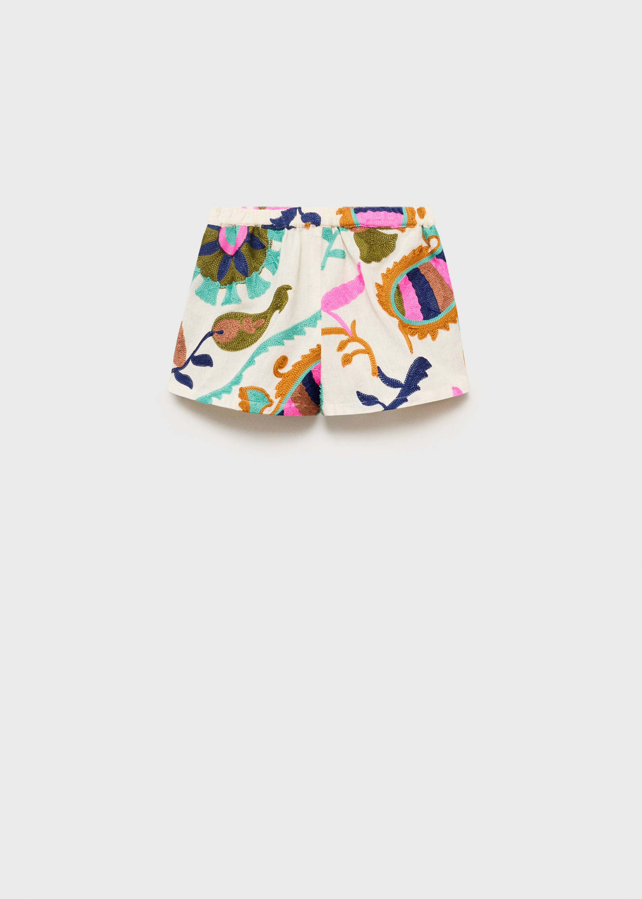 Embroidered linen shorts - Article without model