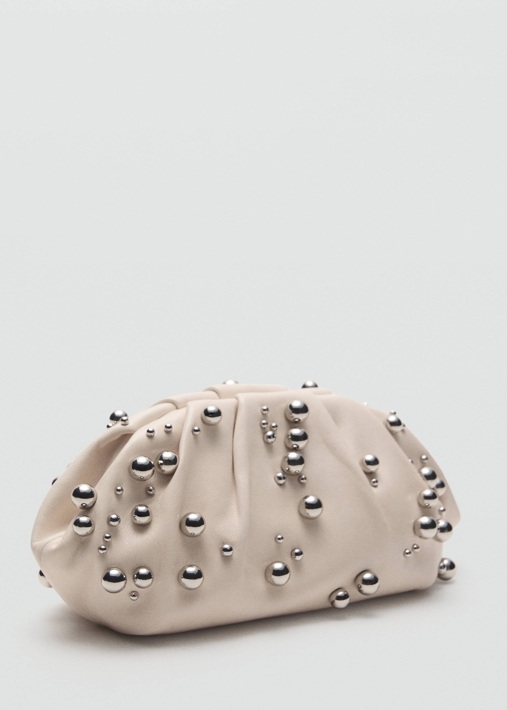 Handtasche aus Leder mit Kugeldetail - Mittlere Ansicht