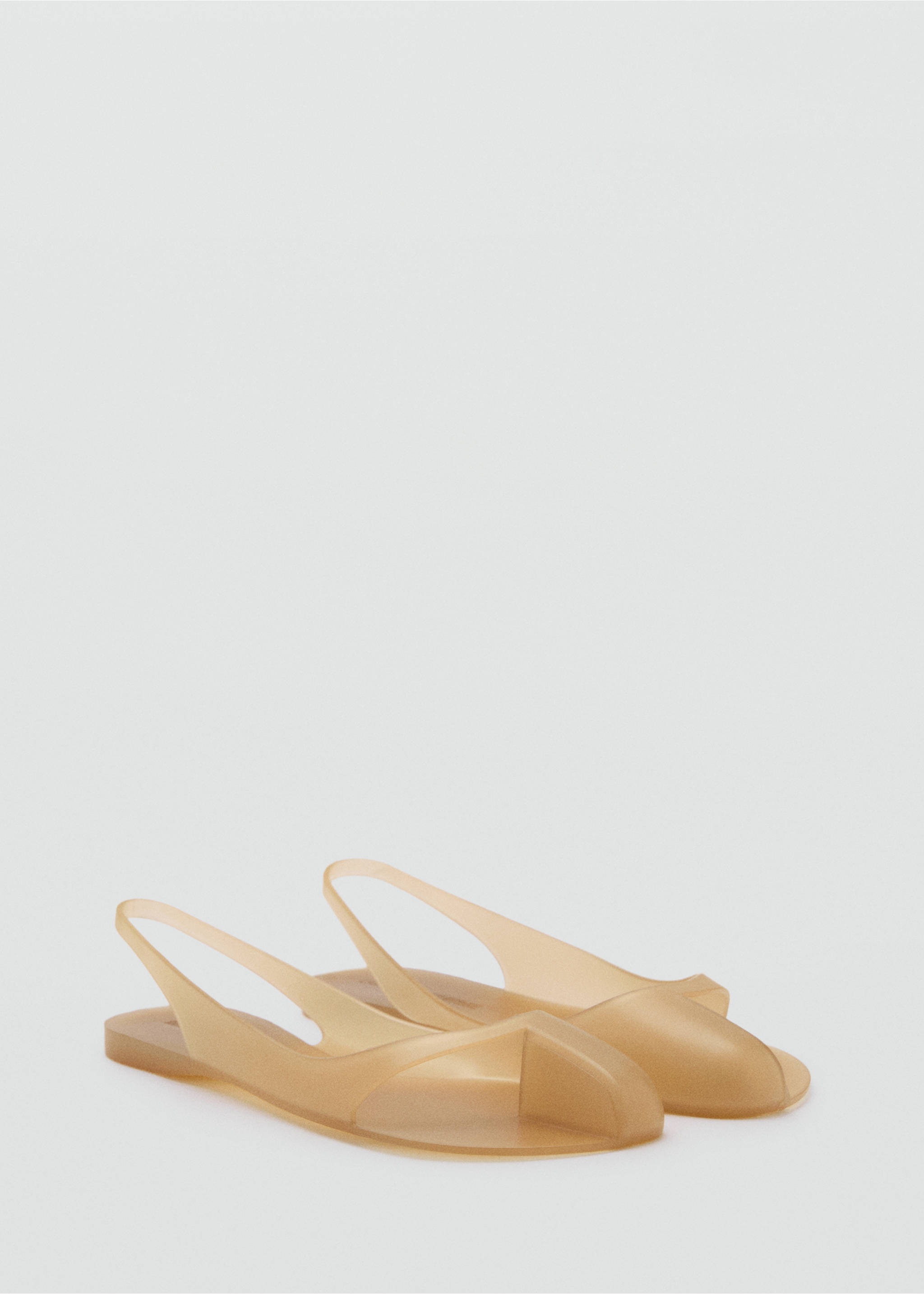 Rubberised slingback shoe - Medium plane, Nude. Ref: 17051250-00.