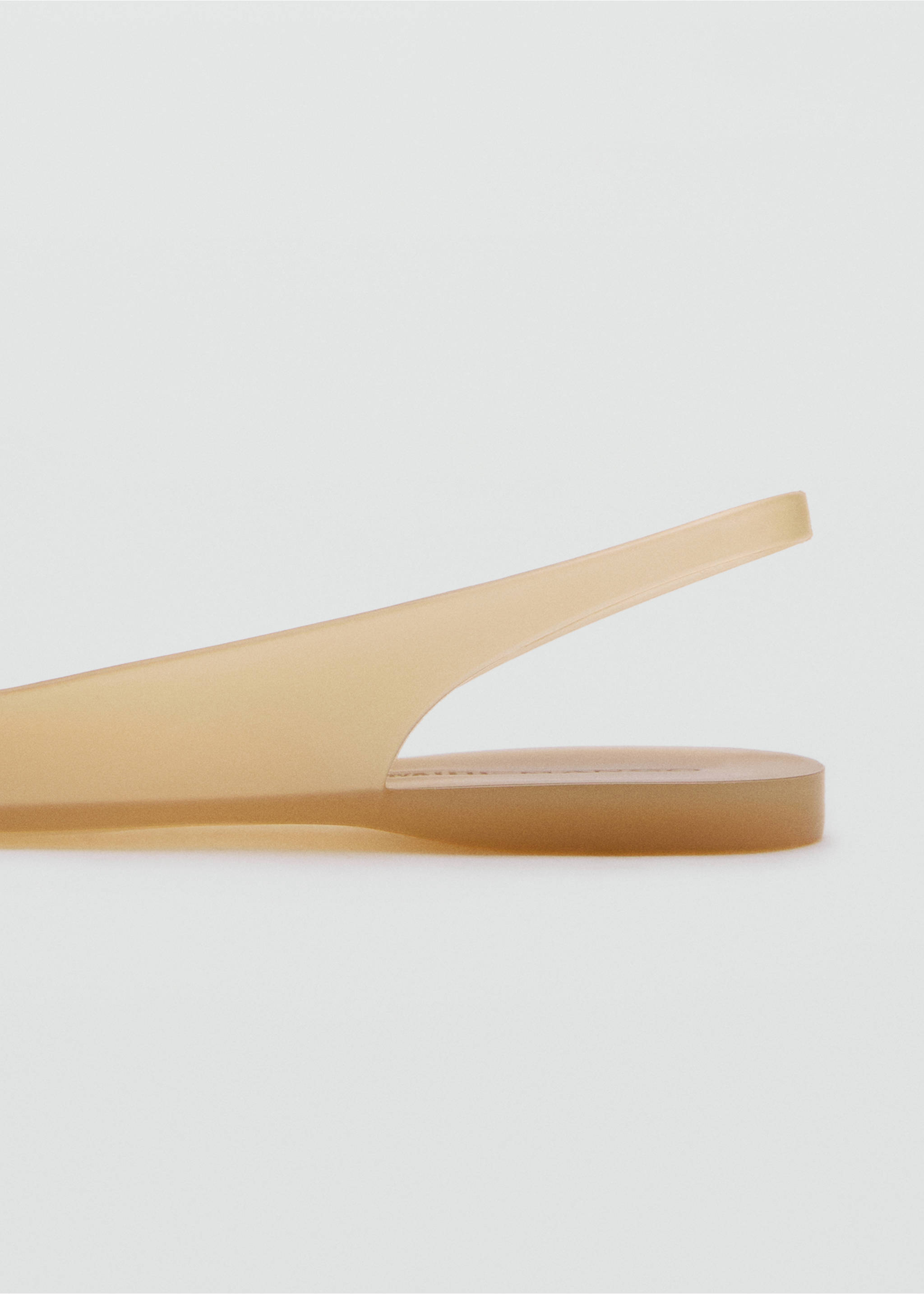 Rubberised slingback shoe - Details of the article 1, Nude. Ref: 17051250-00.