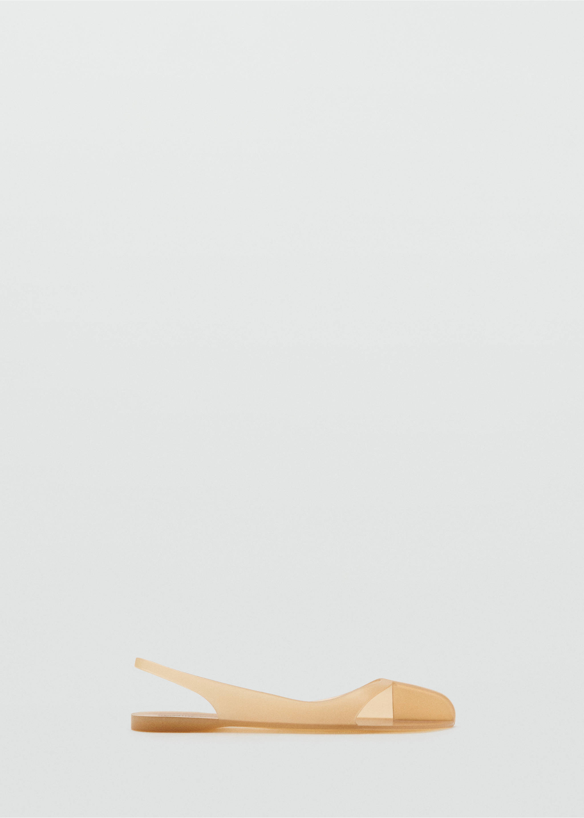 Rubberised slingback shoe - Article without model, Nude. Ref: 17051250-00.