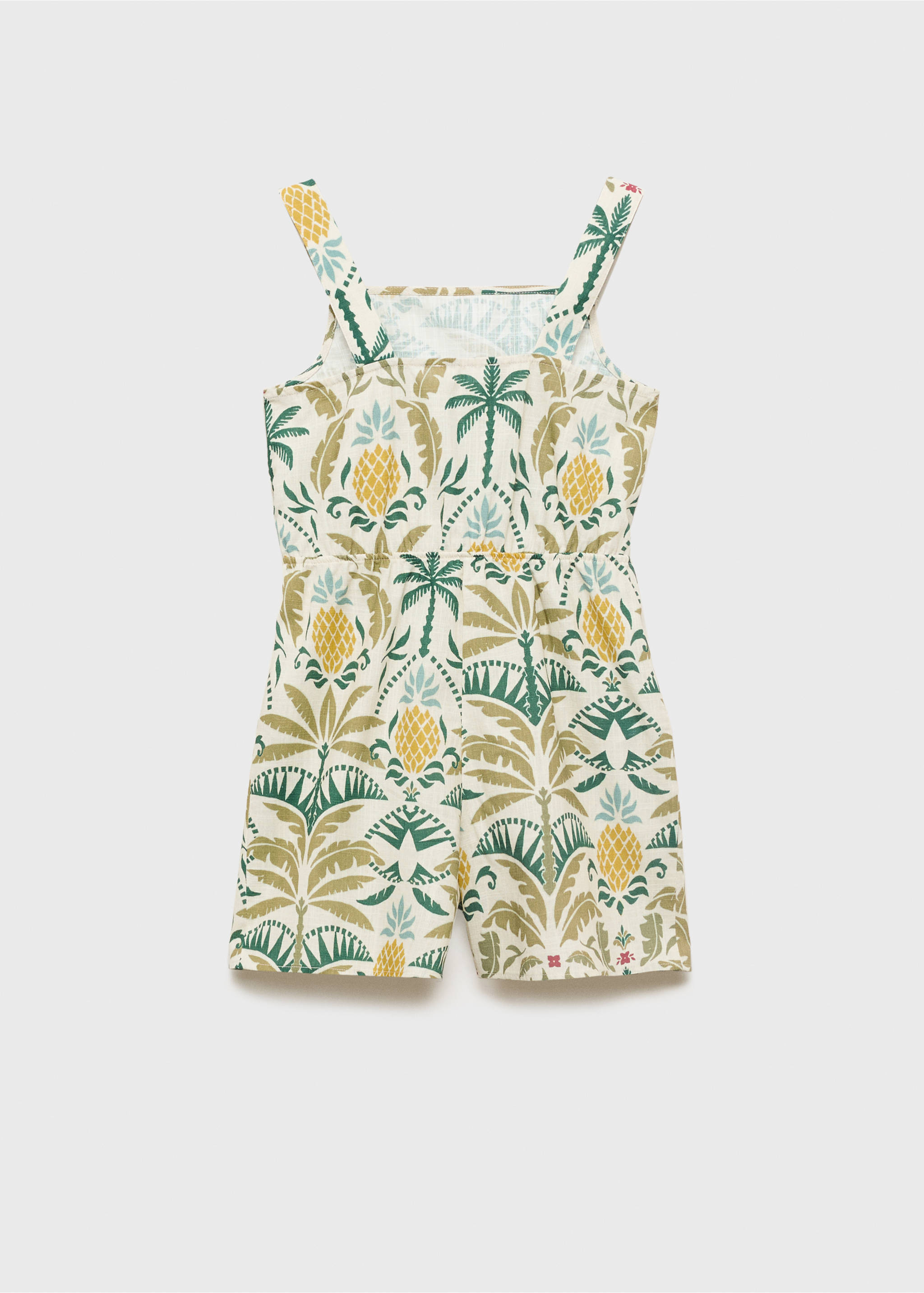 Tropical print jumpsuit - Reverse of the article, Green. Ref: 17051253-00.