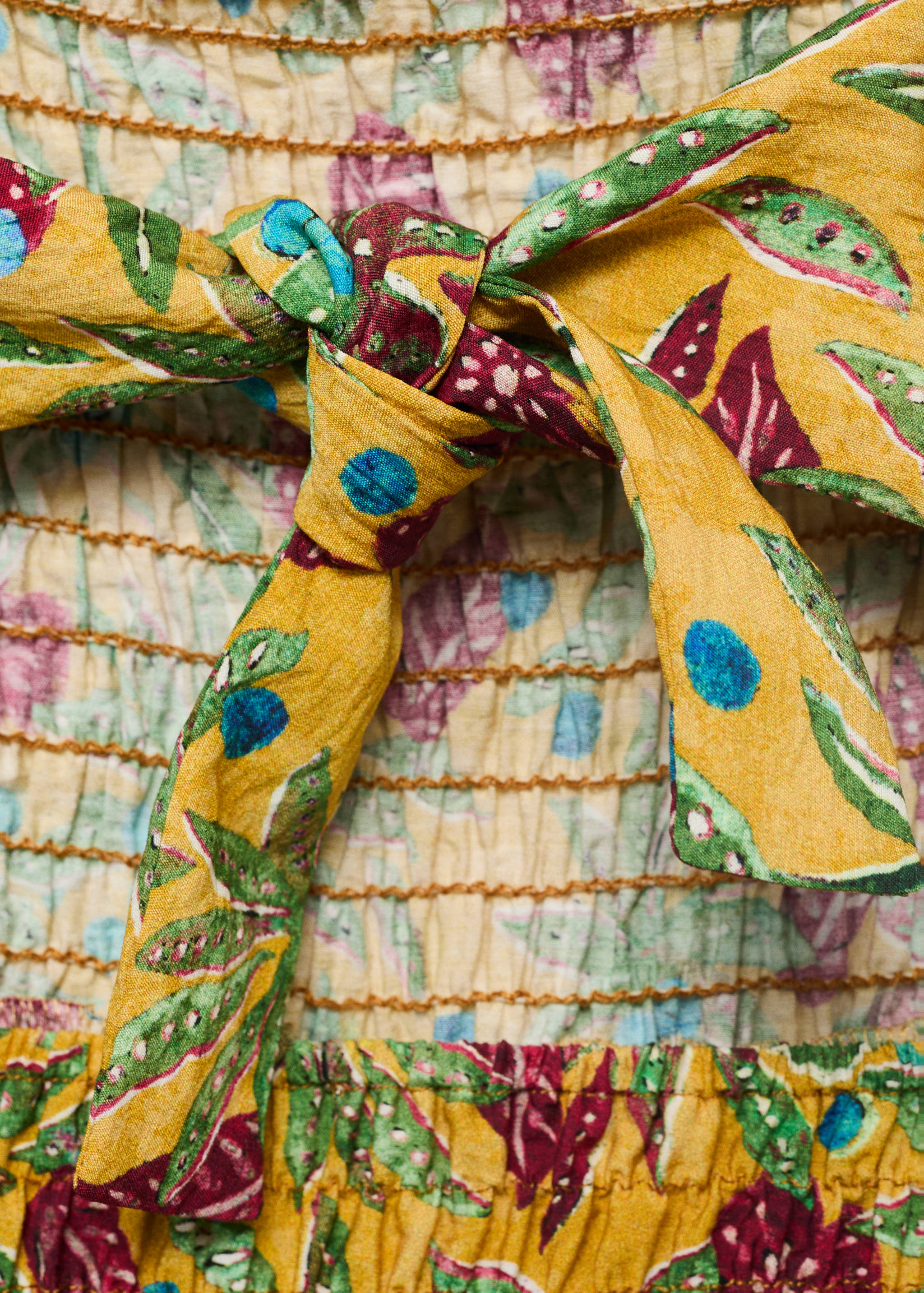 Robe froncée imprimée - Détail de l'article 0