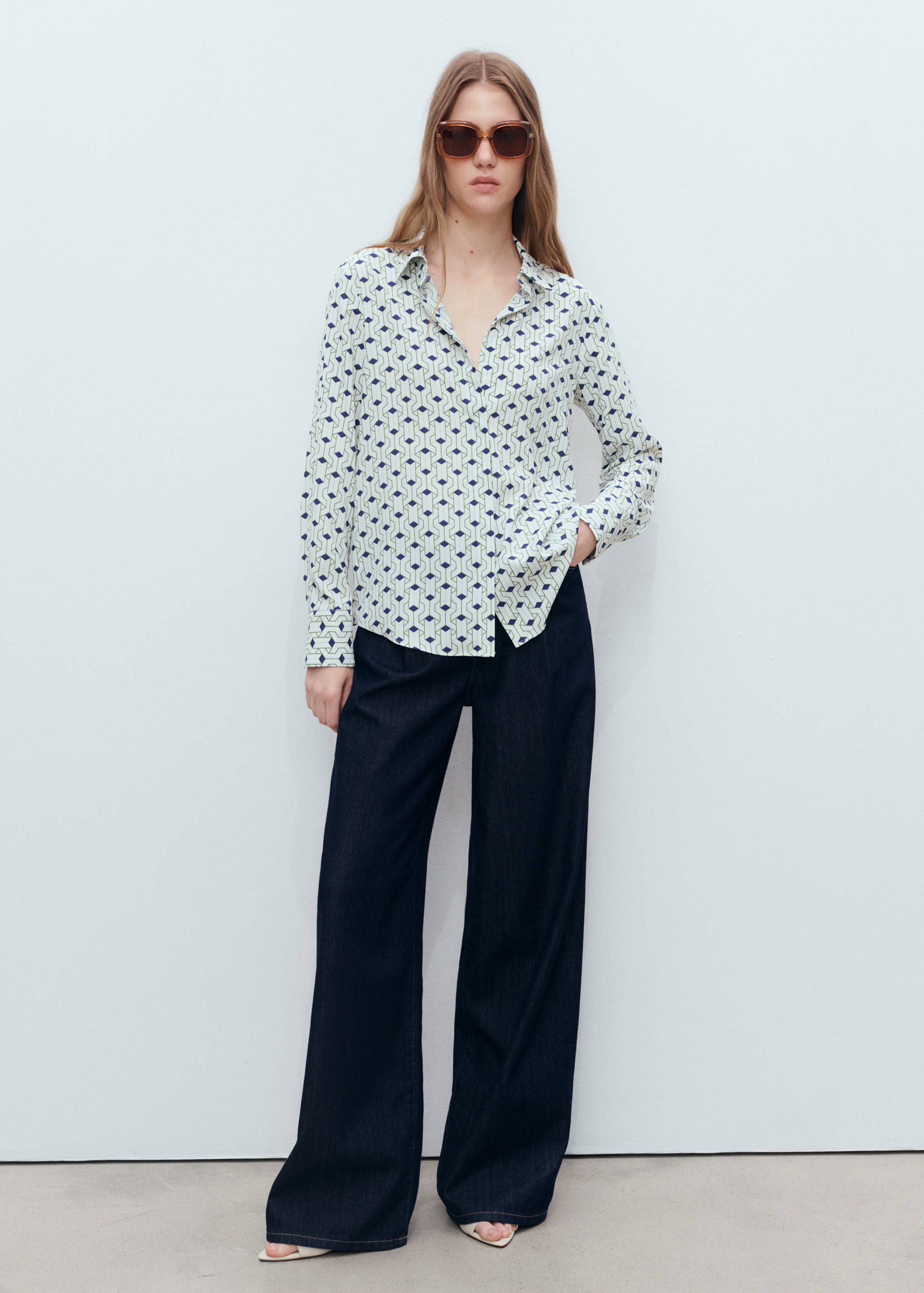 Geometric print shirt - General plane