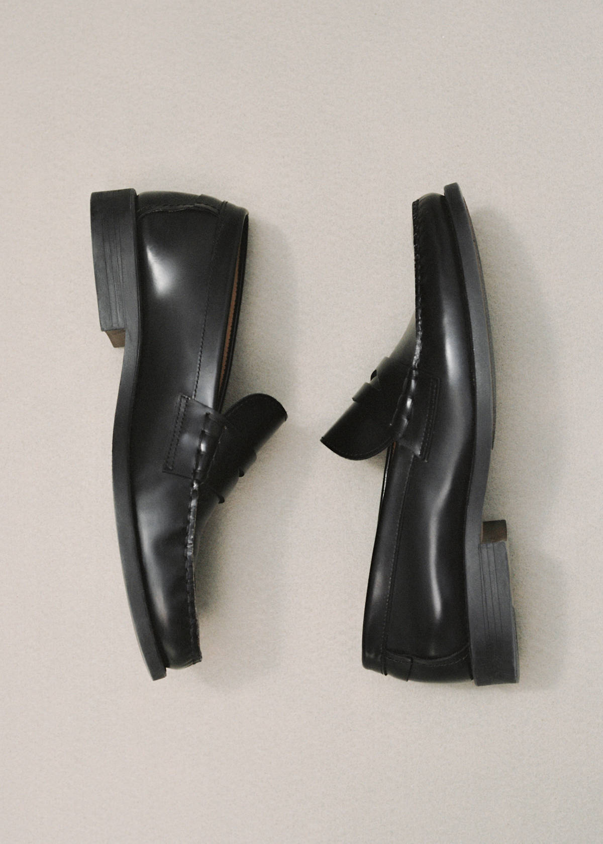 Aged-leather loafers