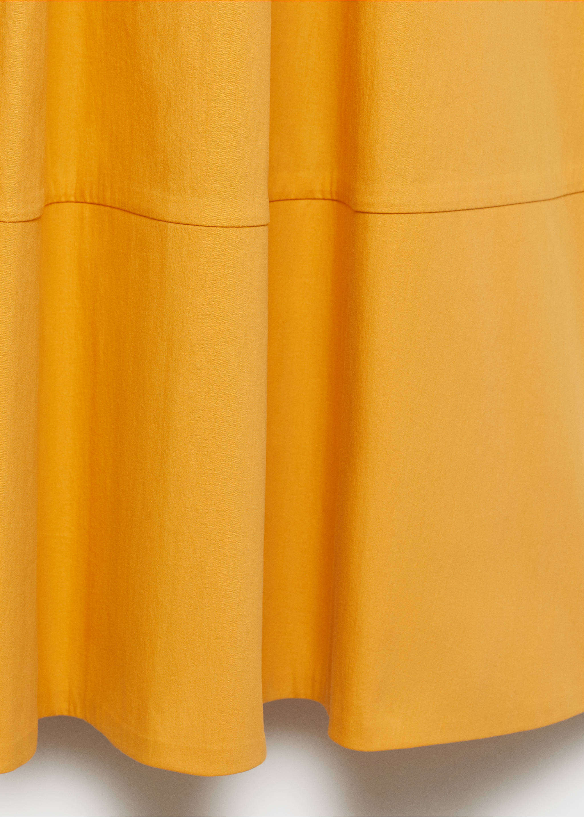 Long gathered skirt - Details of the article 0, Mustard. Ref: 17051260-00.