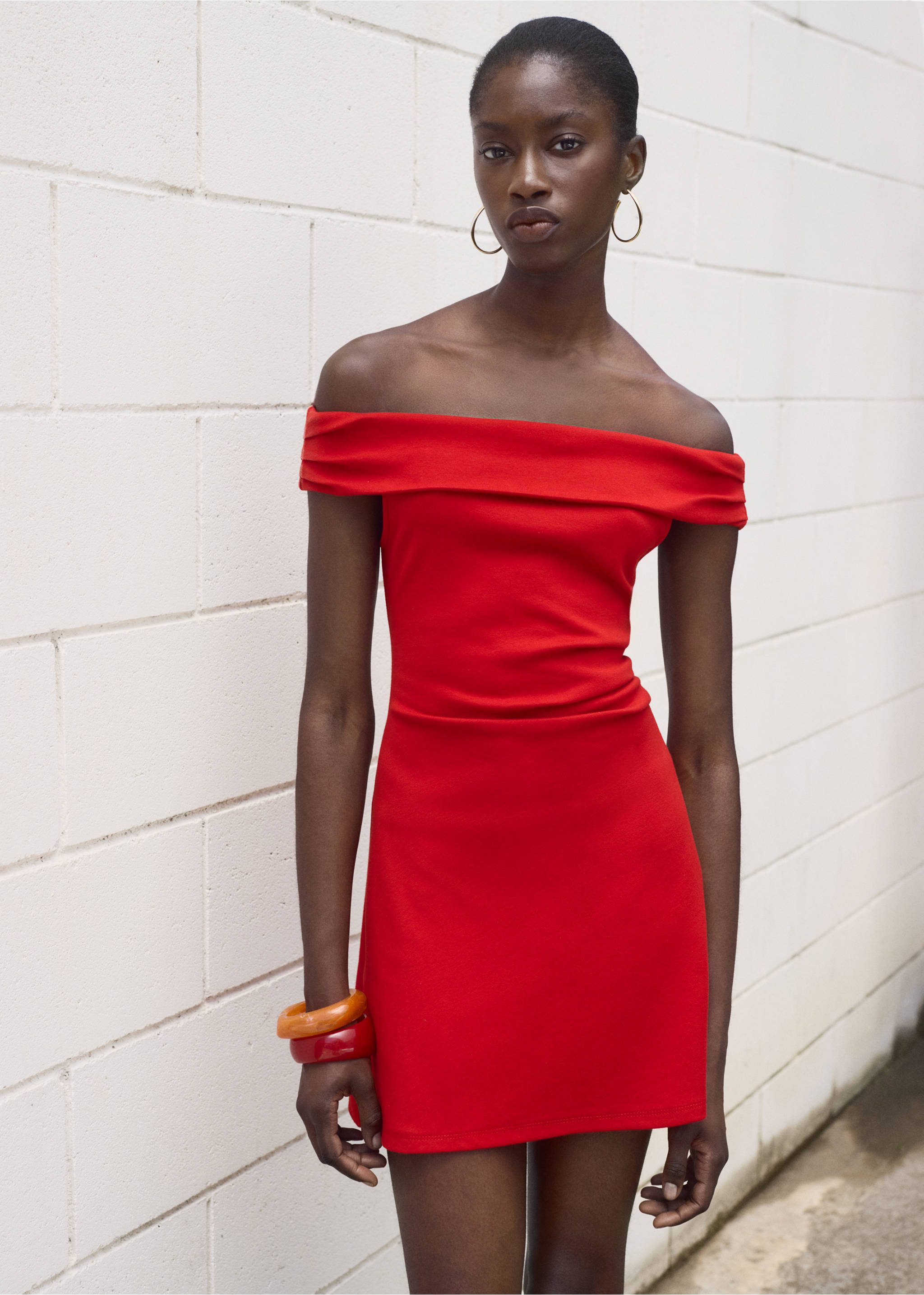 Robe bustier - Plan moyen, Rouge. Ref: 17051261-00.