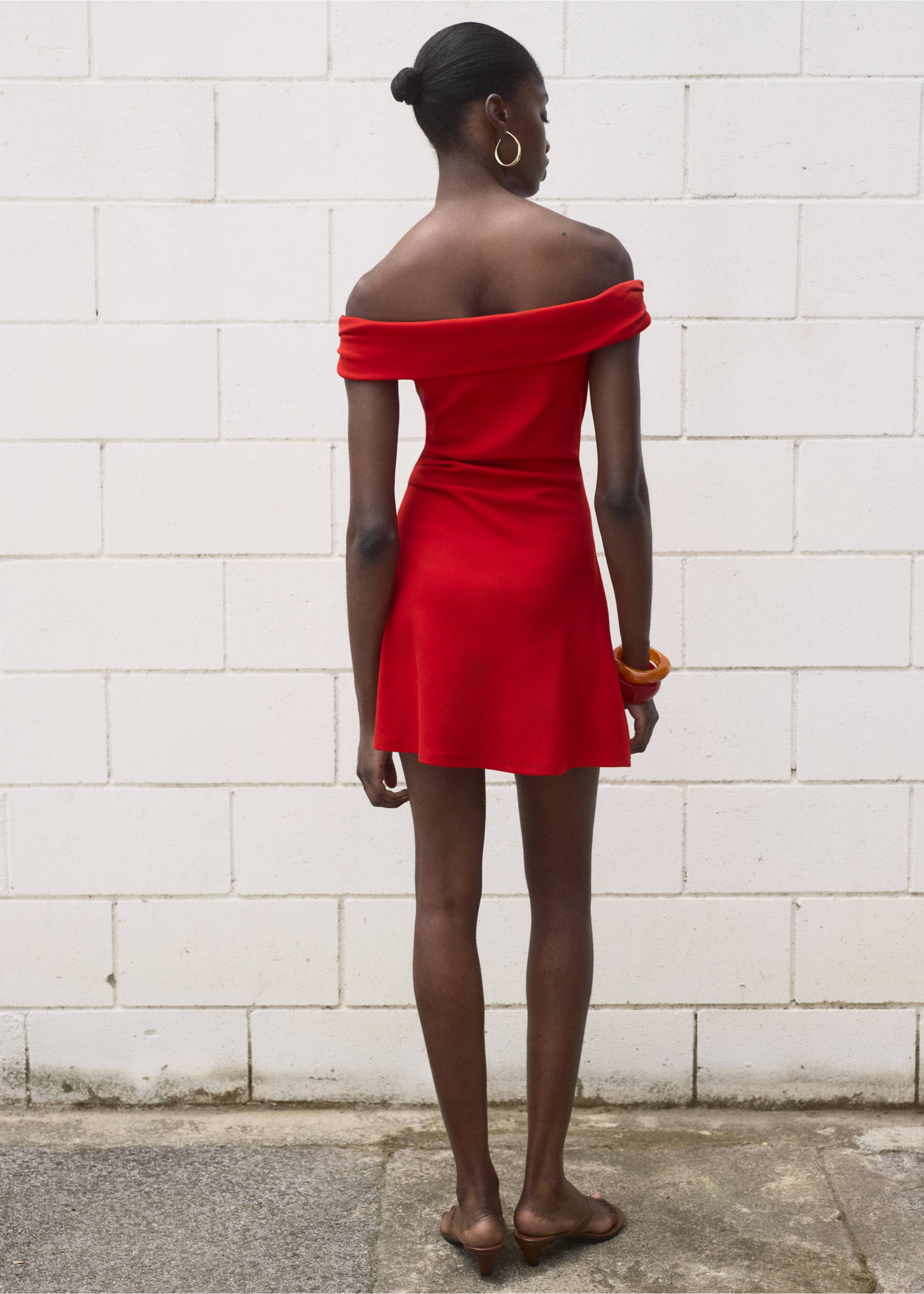 Robe bustier - Verso de l’article, Rouge. Ref: 17051261-00.