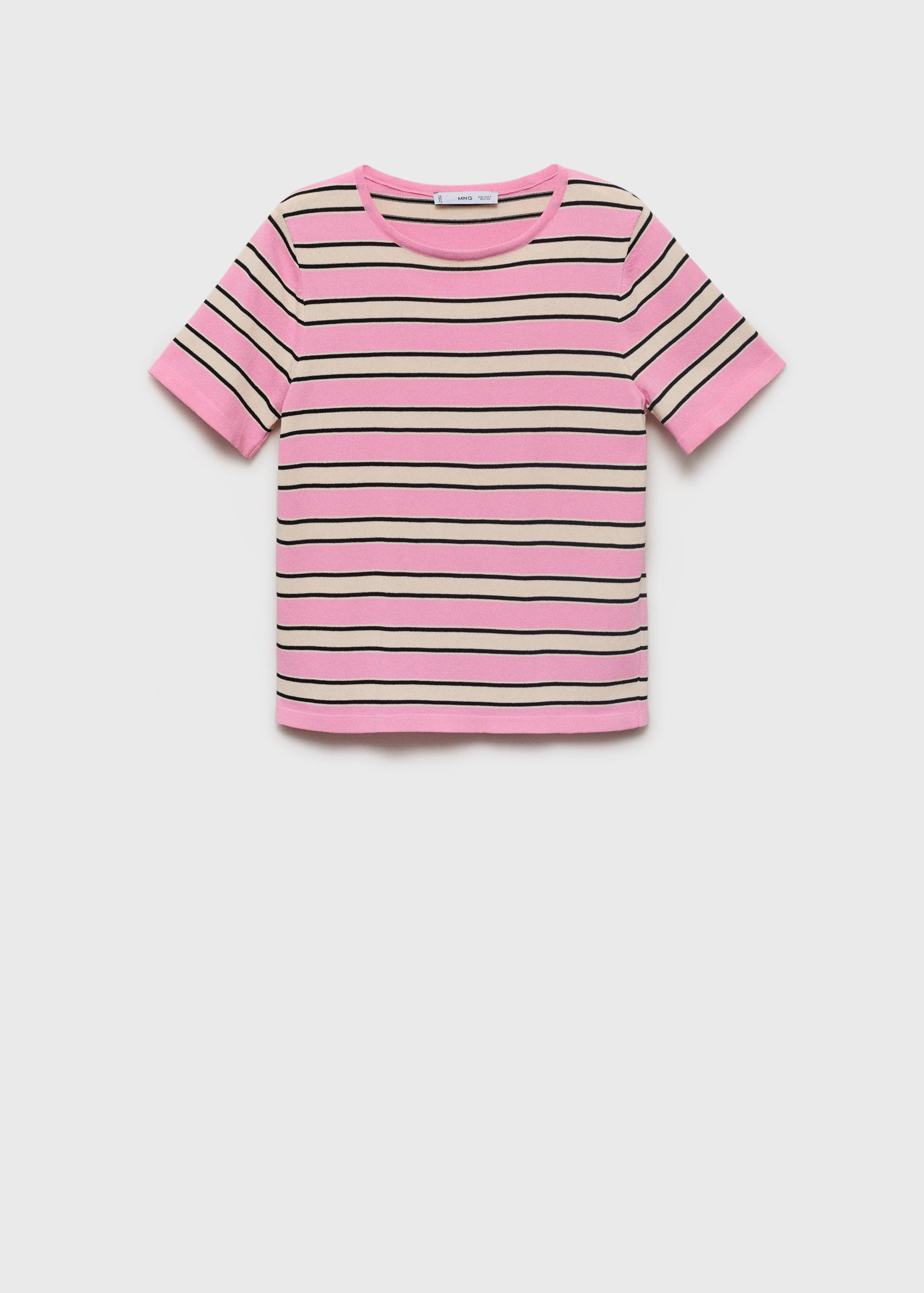 Kurzarm-Pullover mit kombiniertem Streifendesign - Artikel ohne Model